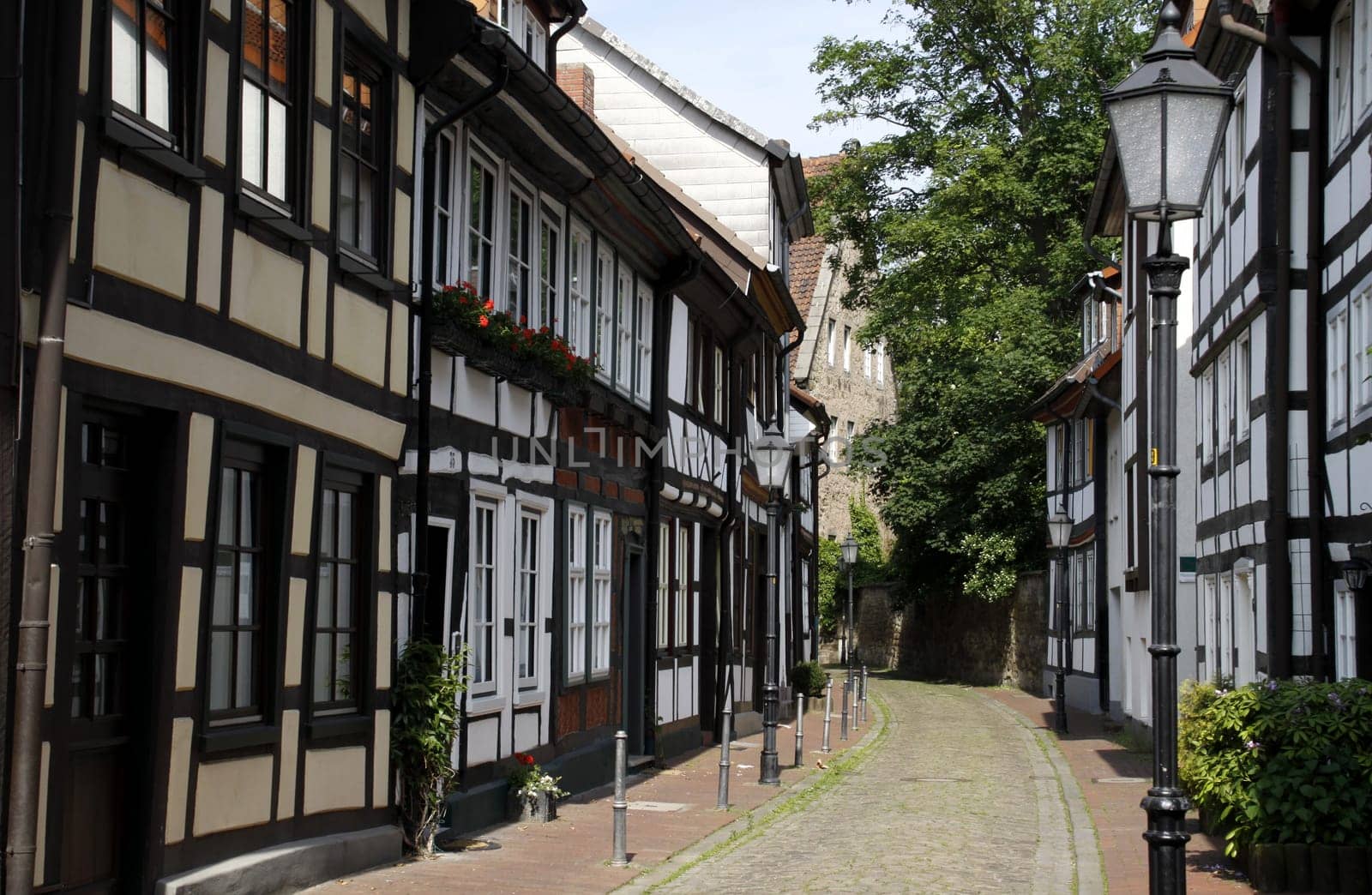 Street in the old town of Hamelin