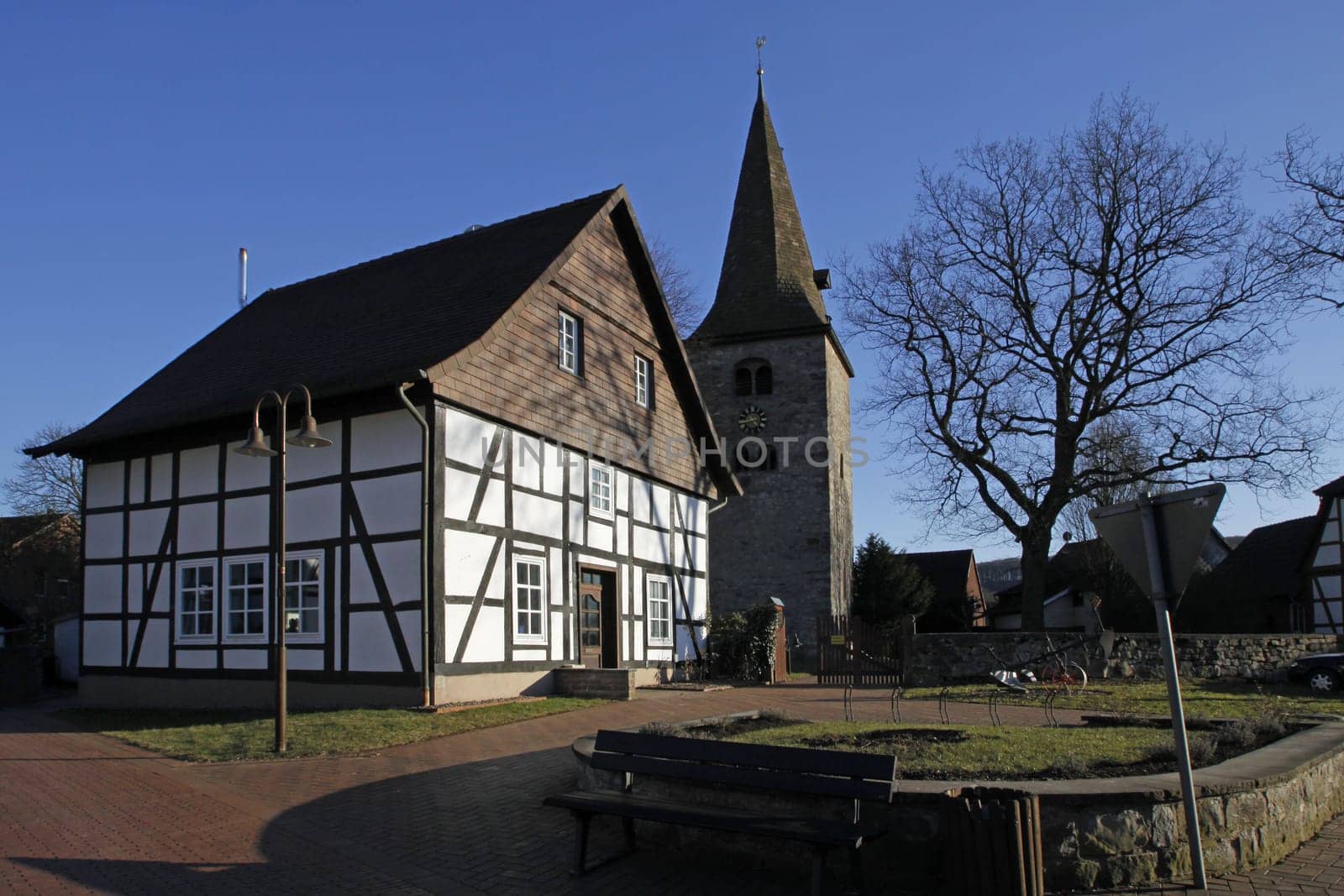 House and church in Hajen