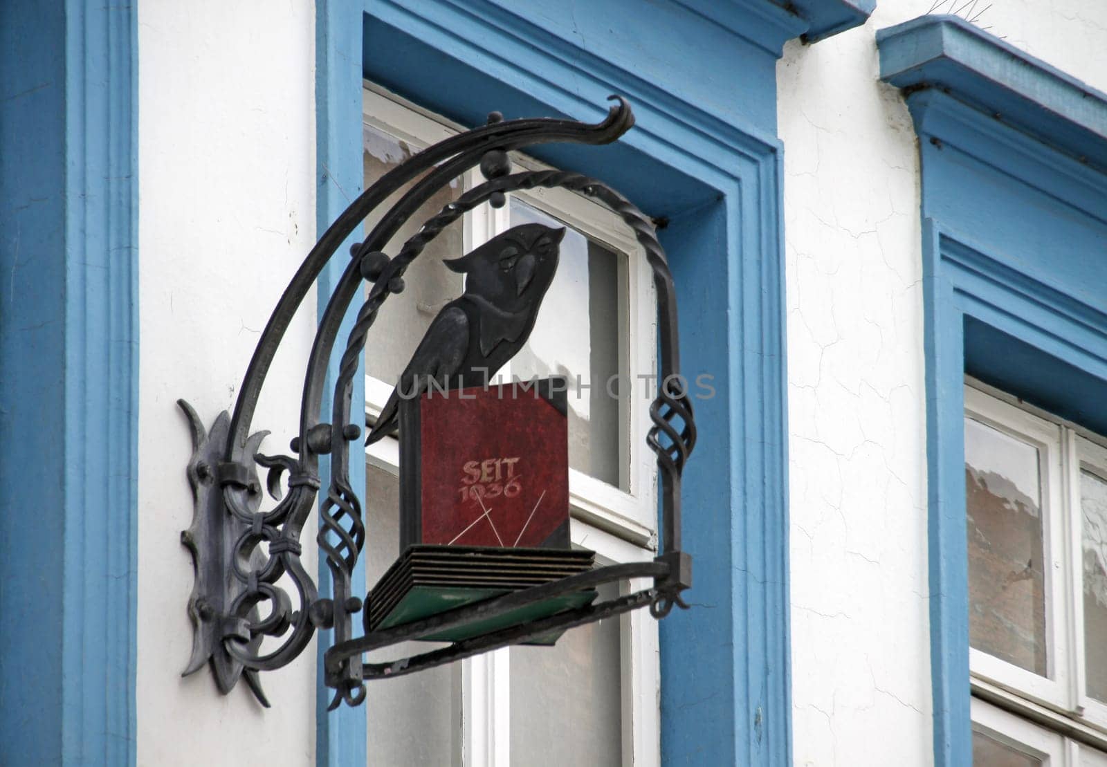 Sign of a bookstore in Hamelin
