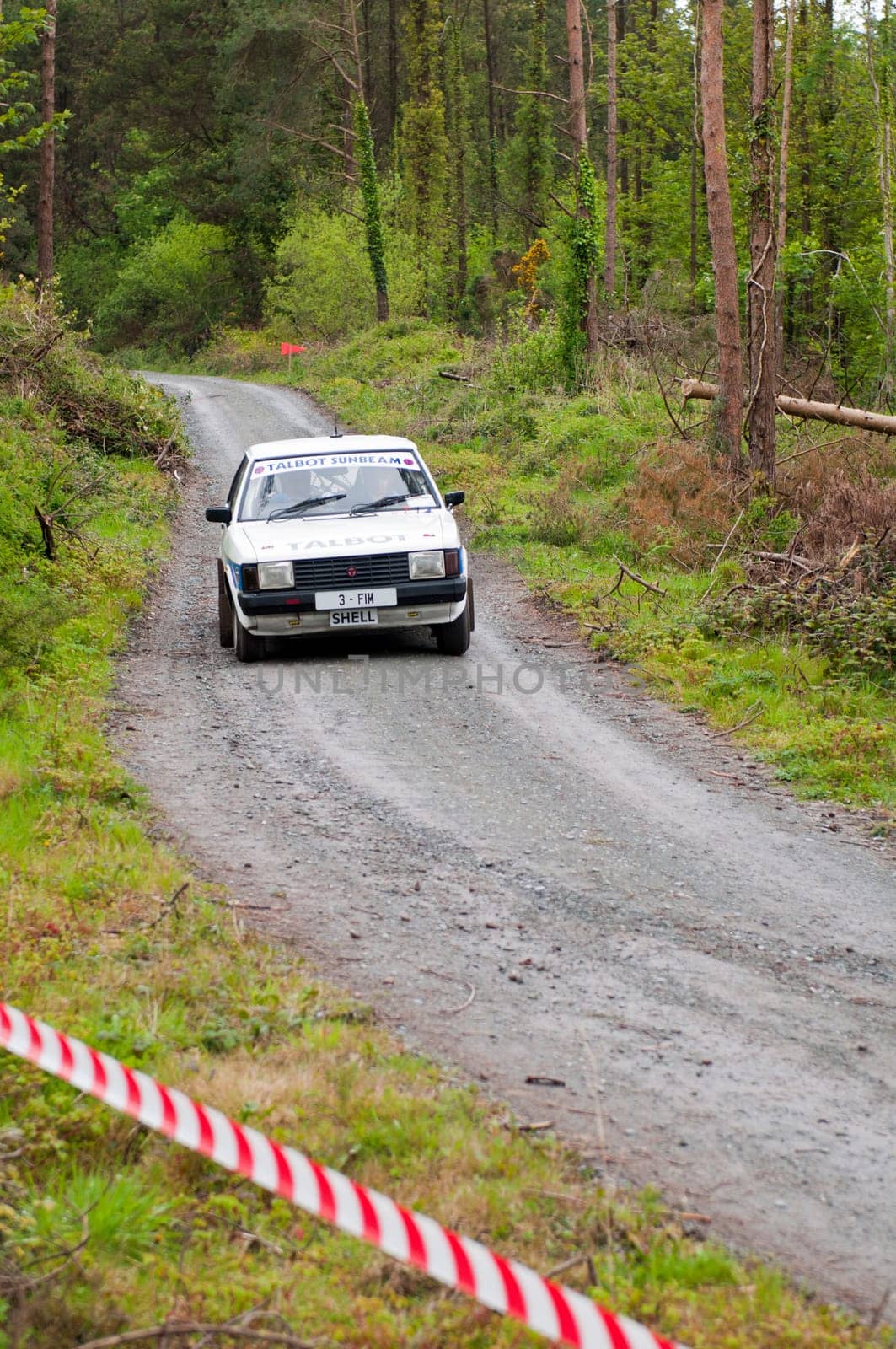 MALLOW, IRELAND - MAY 19: unidentified driver on Talbot Sunbeam at the Jim Walsh Cork Forest Rally on May 19, 2012 in Mallow, Ireland. 4th round of the Valvoline National Forest Rally Championship.