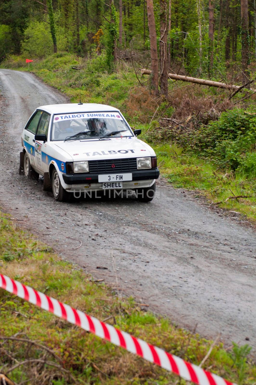 MALLOW, IRELAND - MAY 19: unidentified driver on Talbot Sunbeam at the Jim Walsh Cork Forest Rally on May 19, 2012 in Mallow, Ireland. 4th round of the Valvoline National Forest Rally Championship.