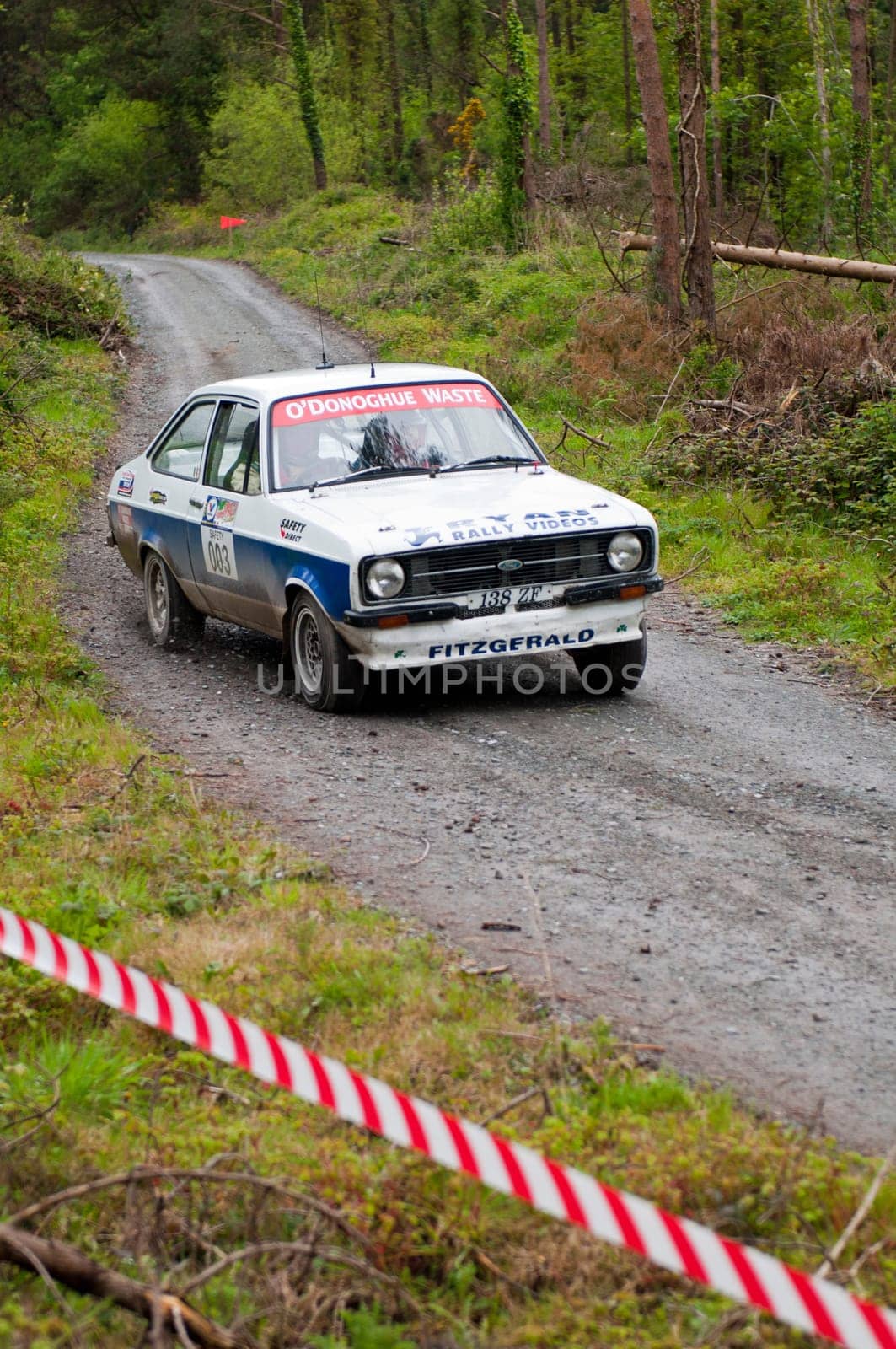 MALLOW, IRELAND - MAY 19: unidentified driver on Ford Escort at the Jim Walsh Cork Forest Rally on May 19, 2012 in Mallow, Ireland. 4th round of the Valvoline National Forest Rally Championship.