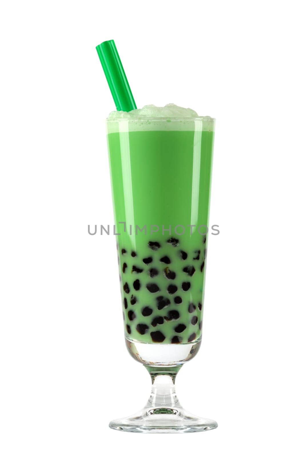 Bubble tea against white background