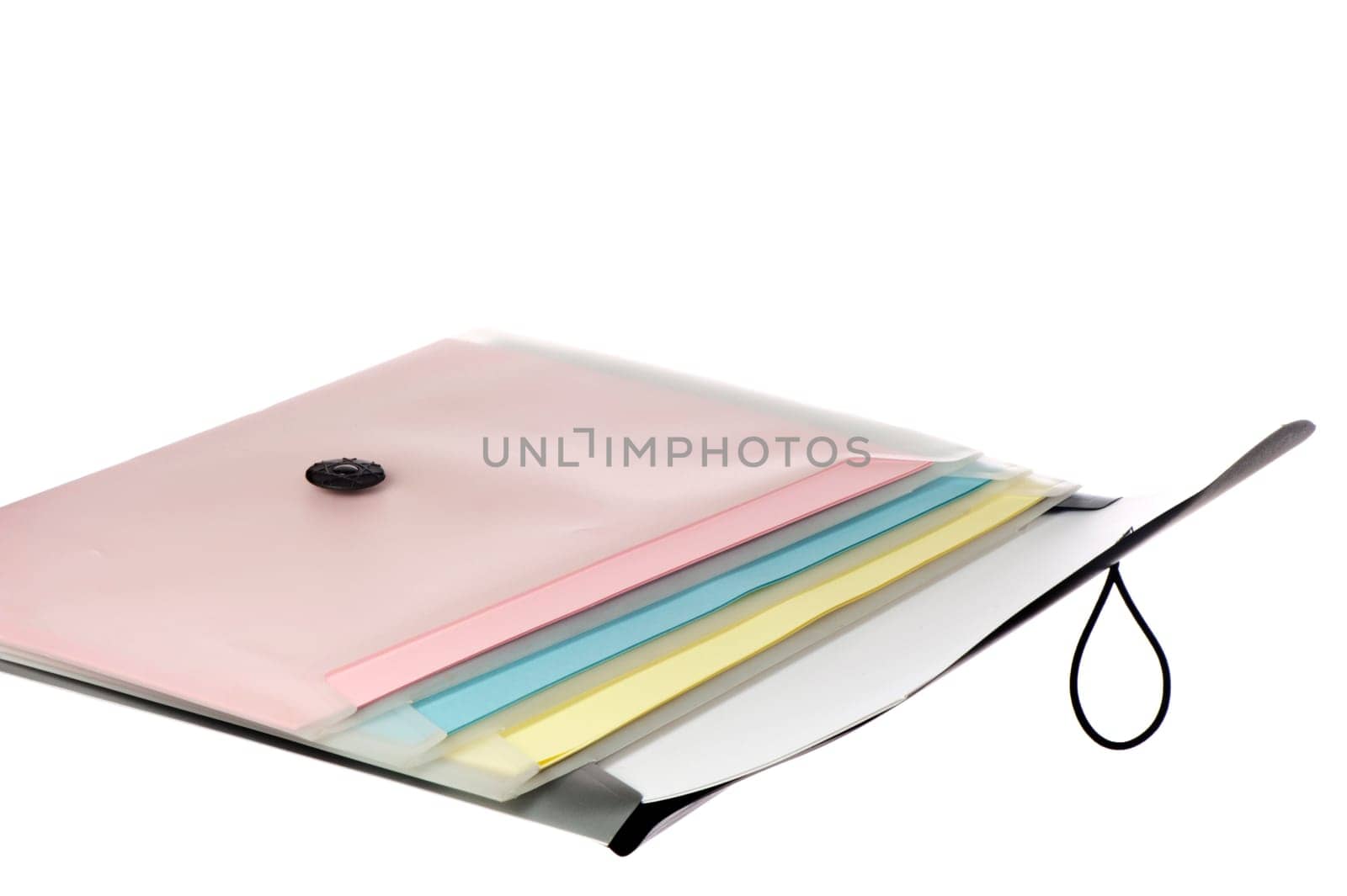 colored separator sheets on  a white background