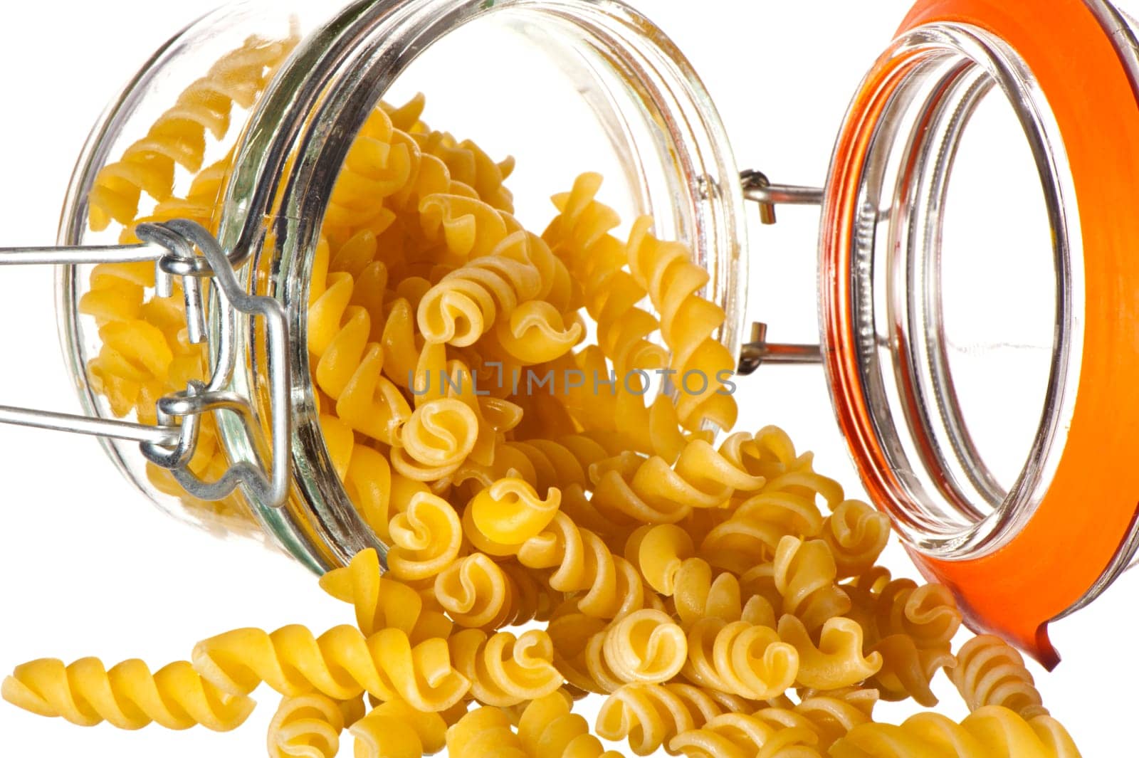 a italian pasta  on a white background