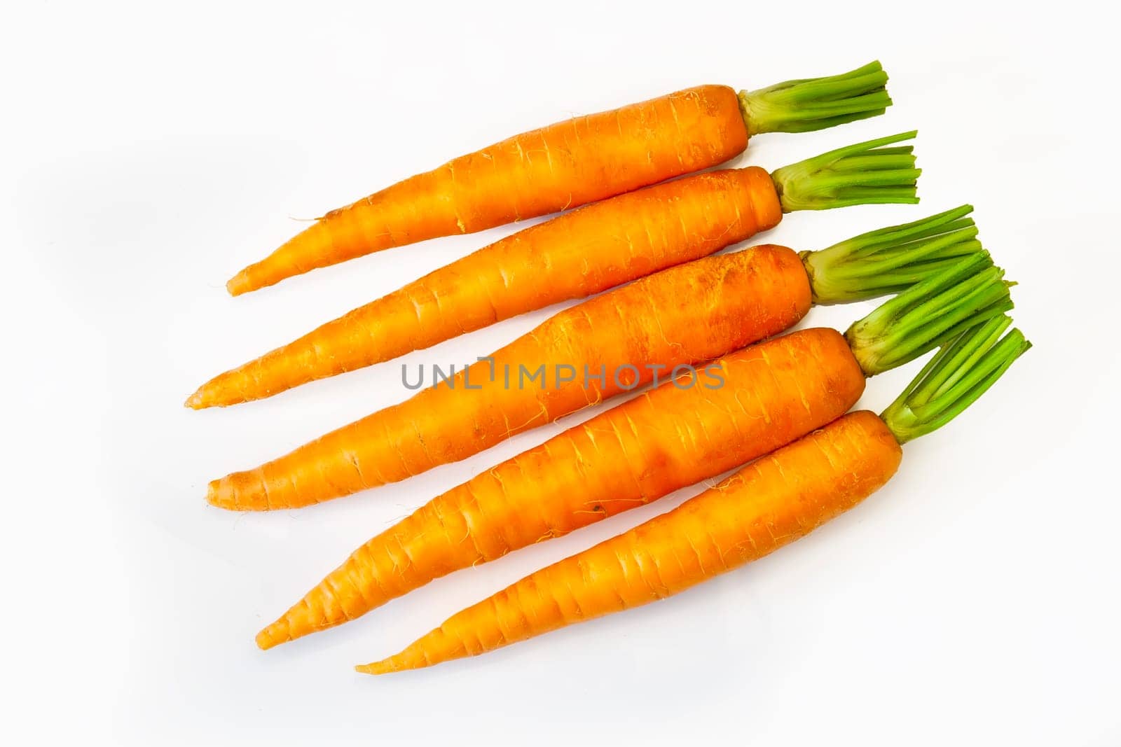 Fresh carrots isolated on white