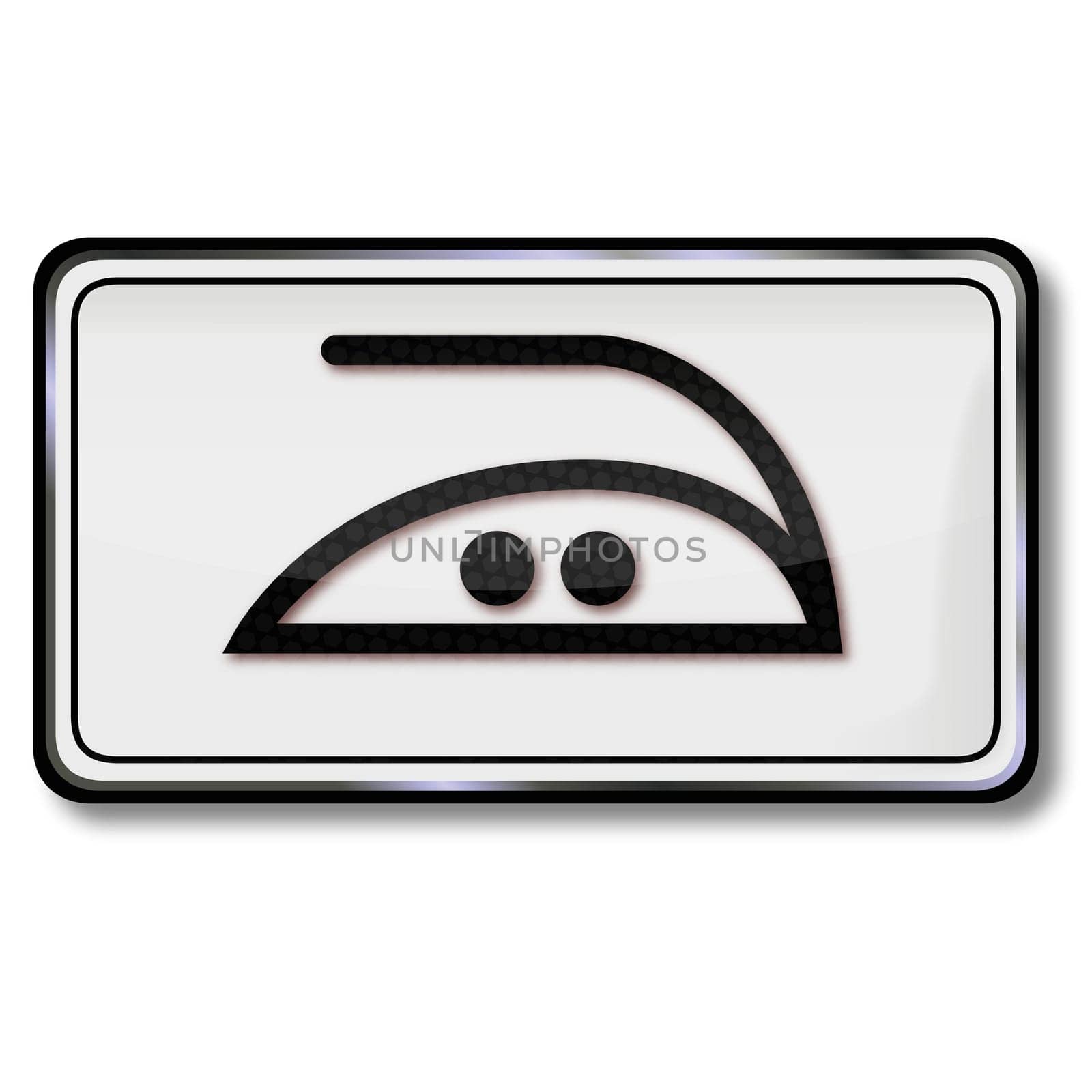 Textile care symbol iron