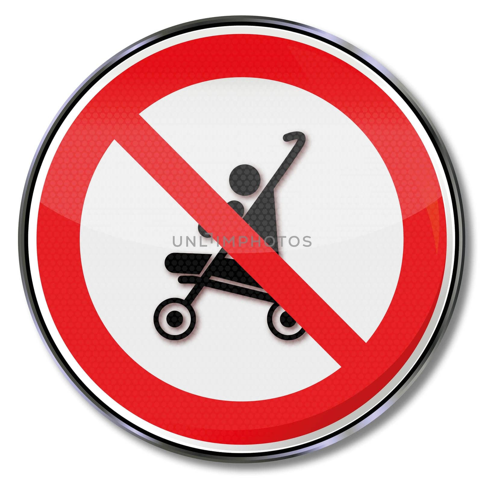 Sign no stroller