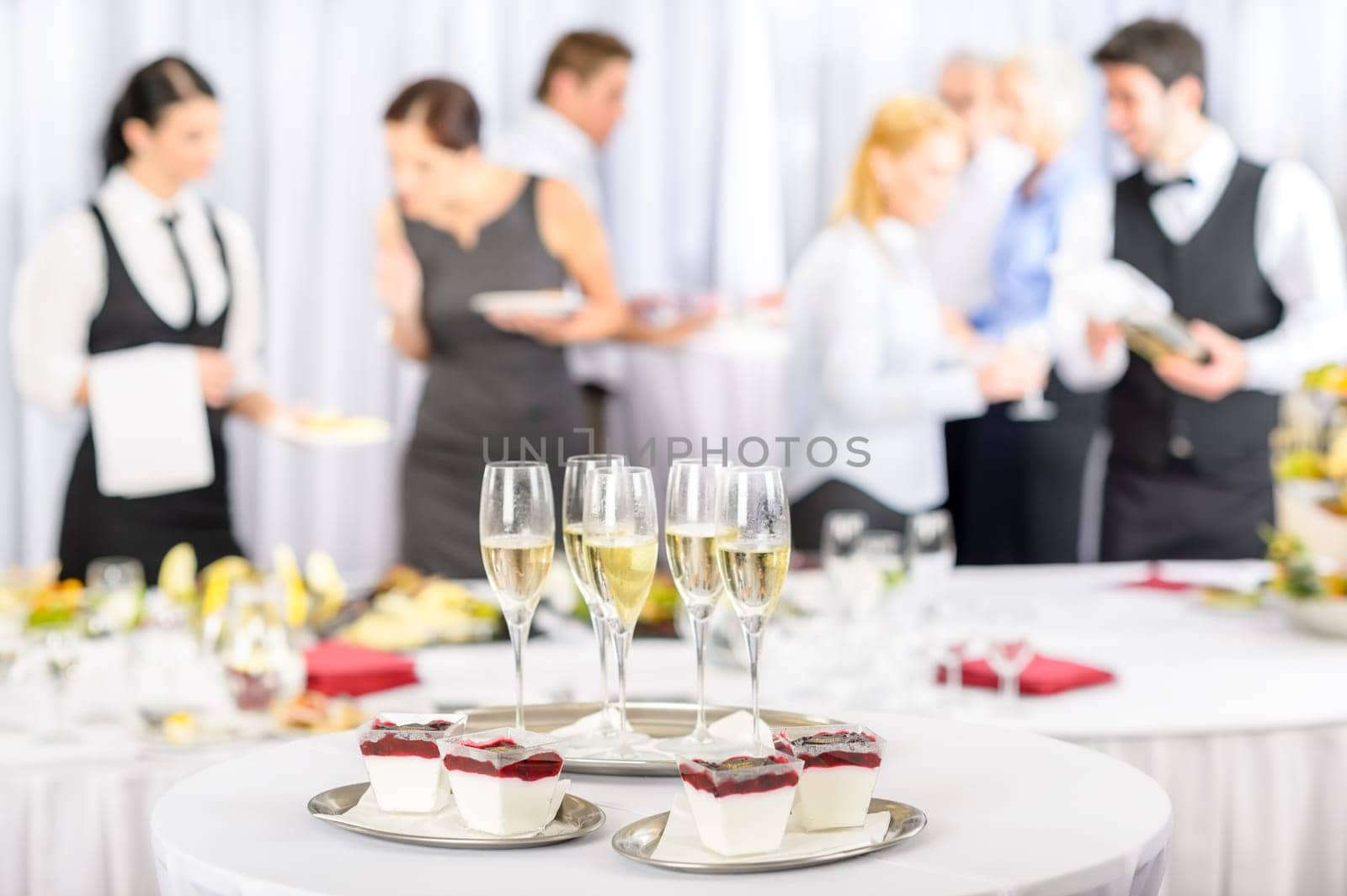 Desserts and Champagne for business meeting conference participants