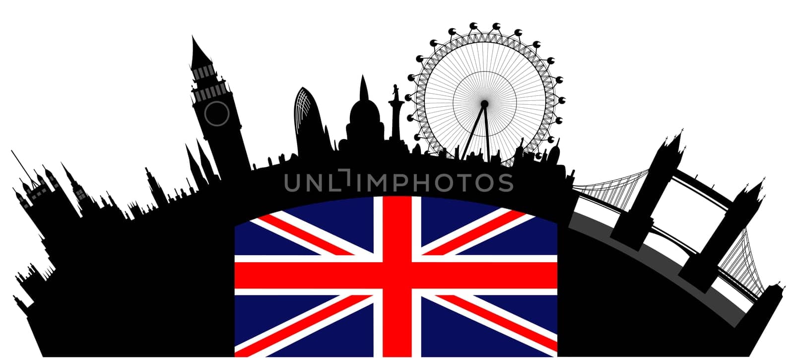 illustration of the London skyline