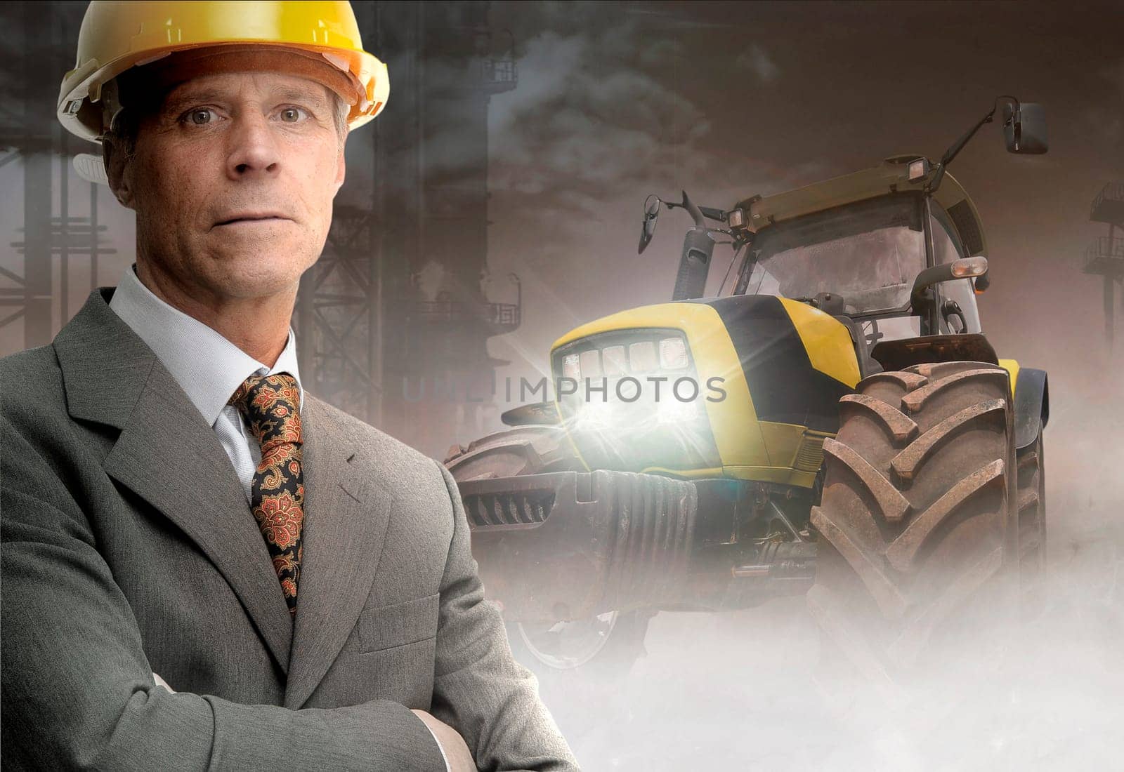 Engineer in a construction site