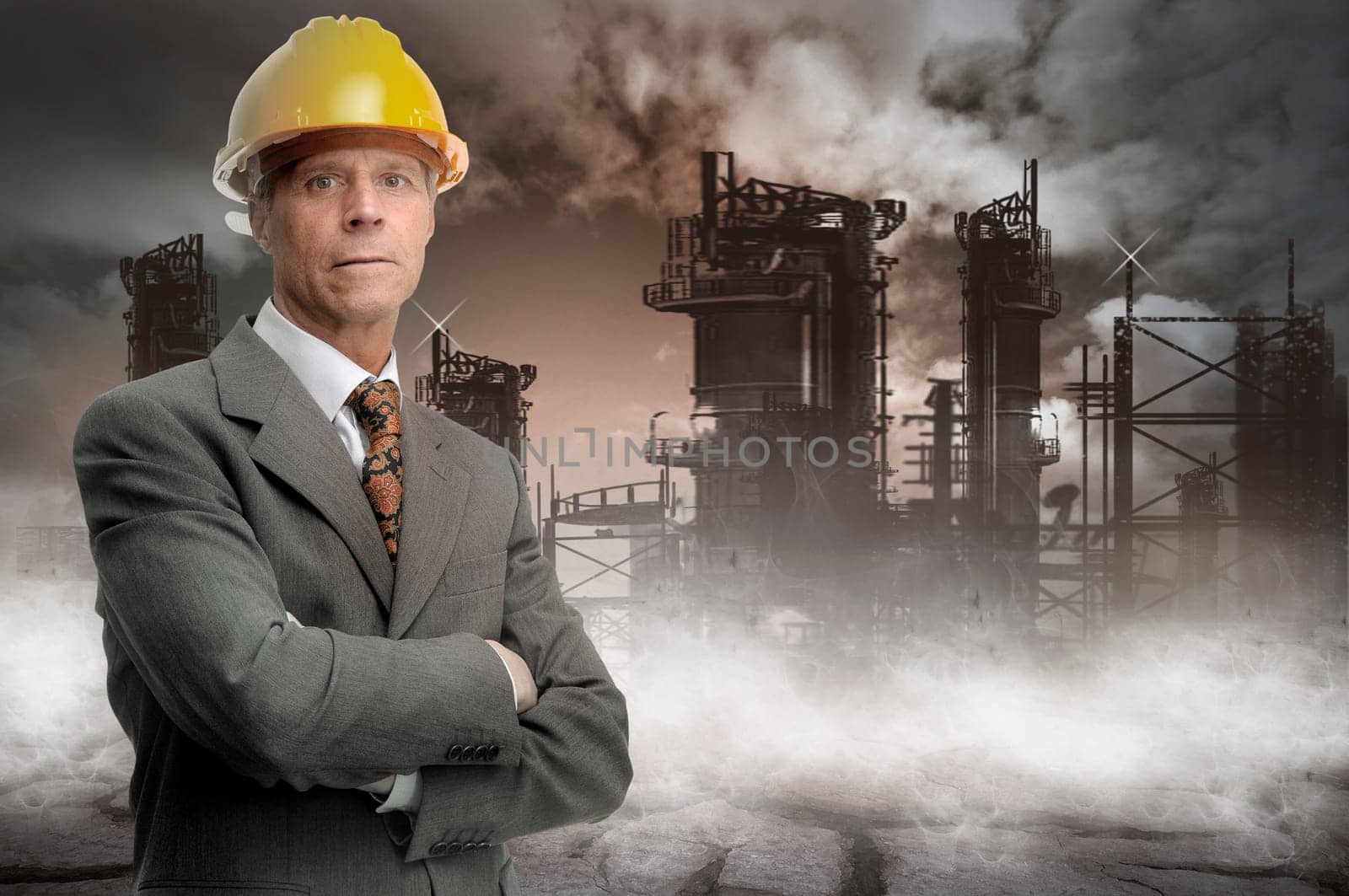 Engineer in a construction site