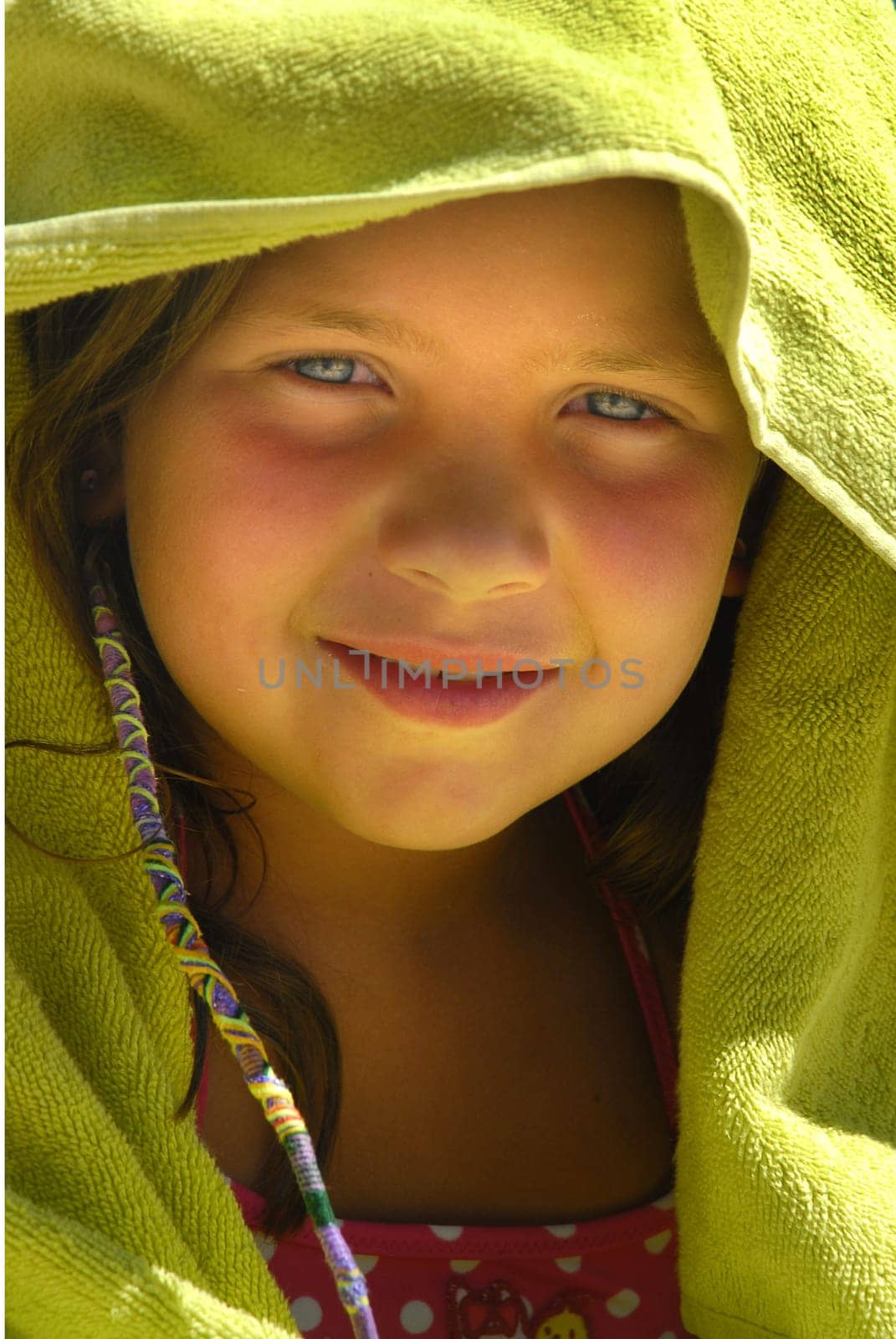 Beautiful girl with towell