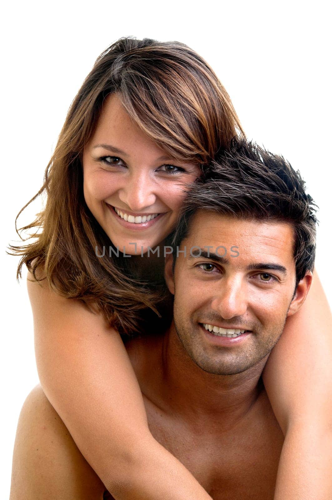 Beautiful fashionable young couple dressed in jeans