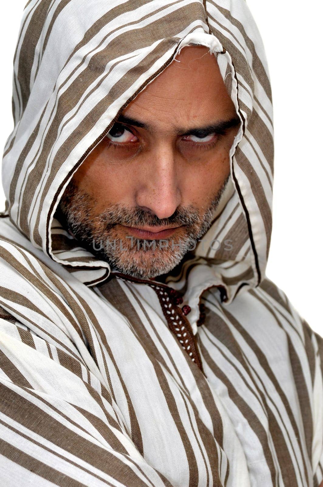 Arabic man isolated in white