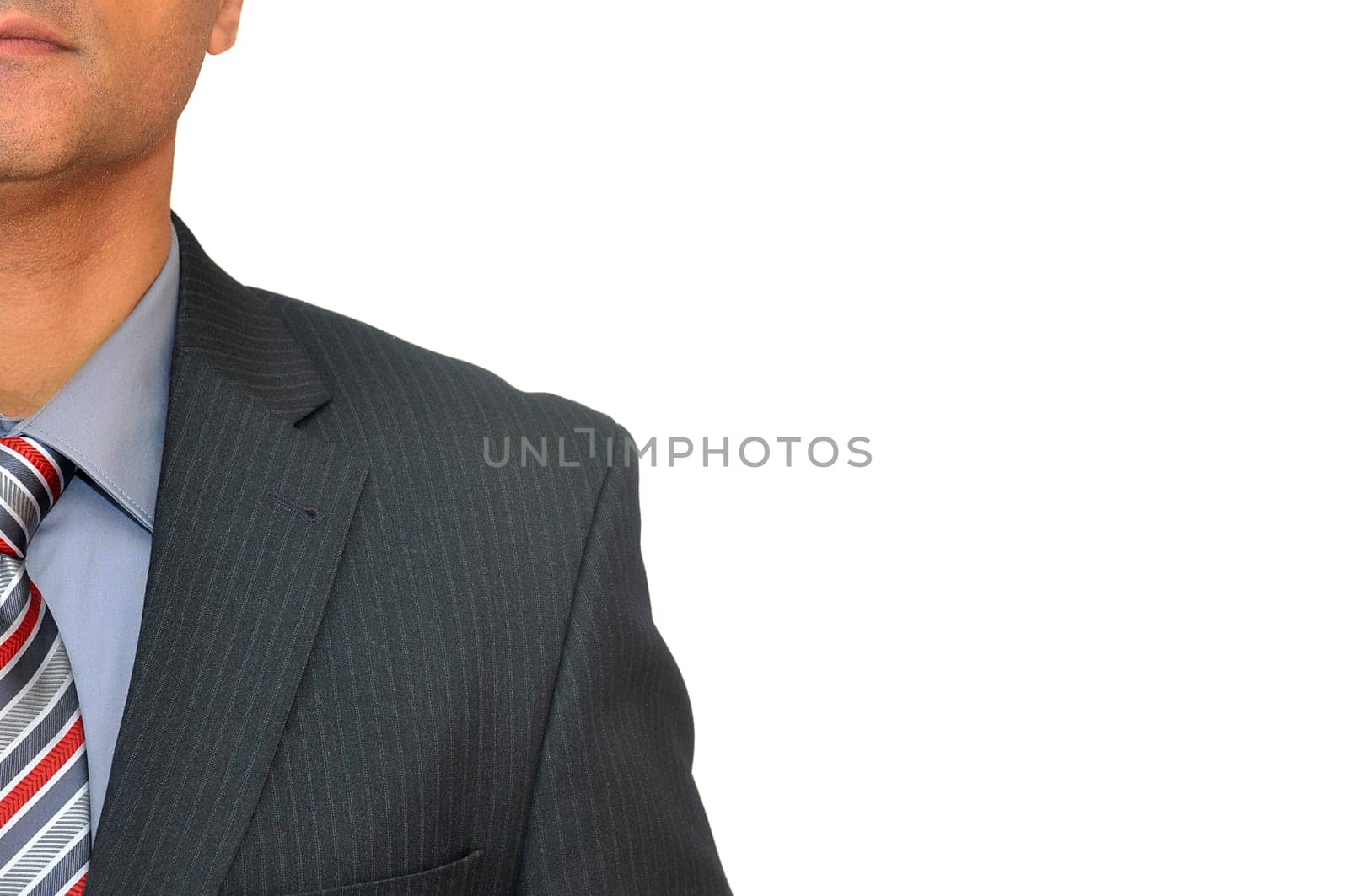 Businessman isolated in white