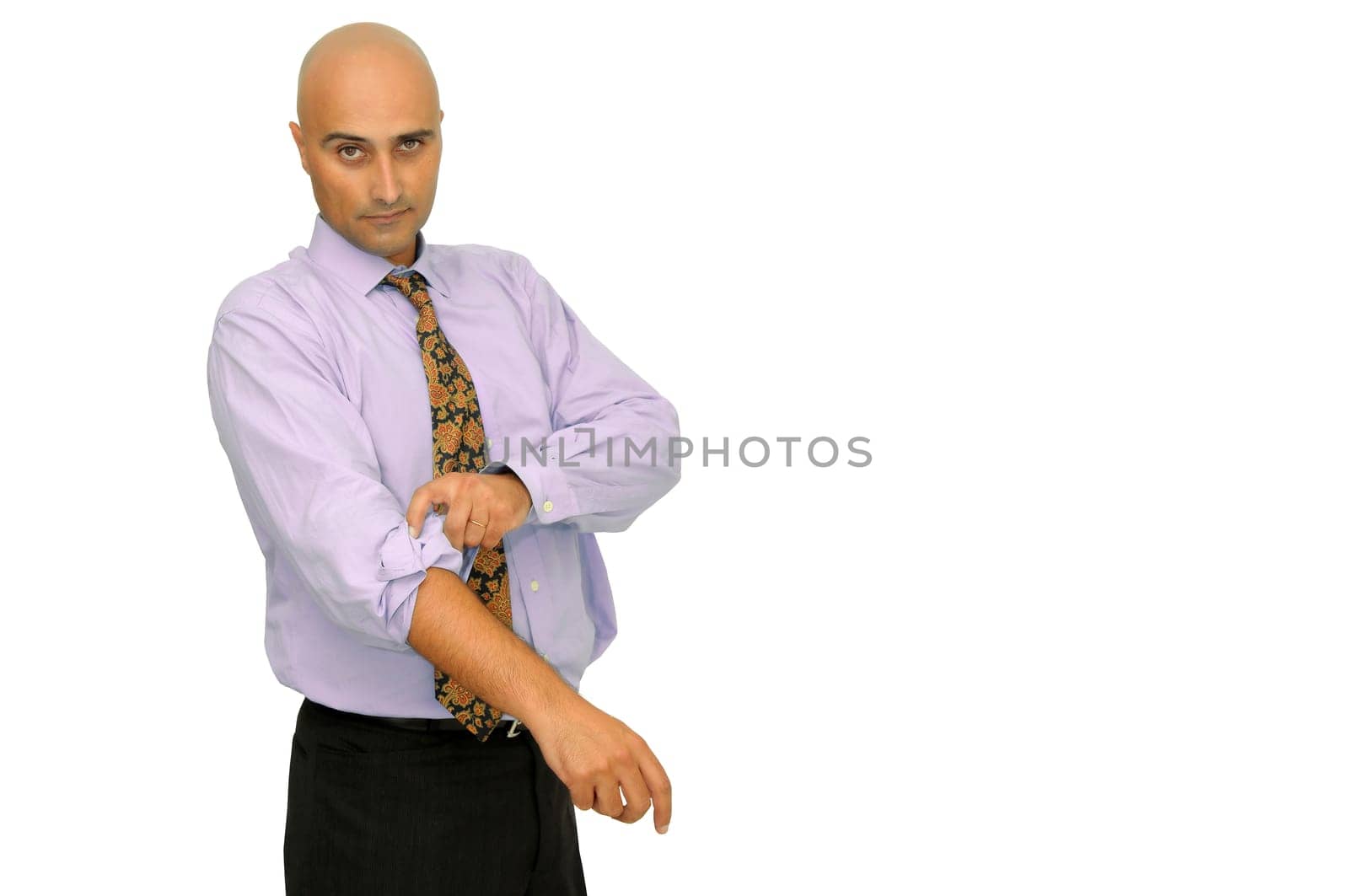 Businessman isolated in white