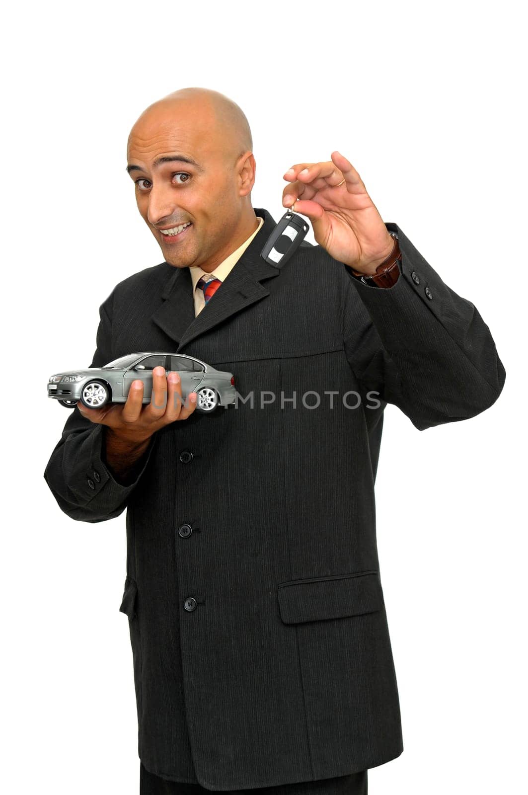 Businessman isolated in white