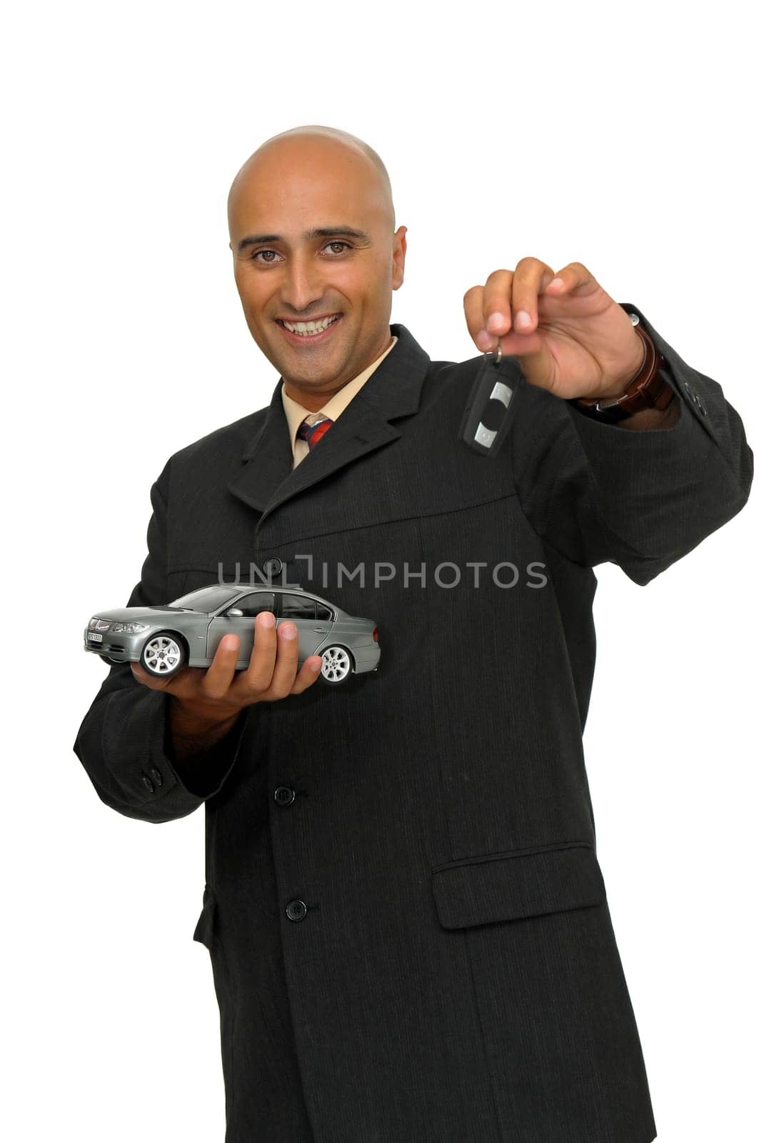 Businessman isolated in white