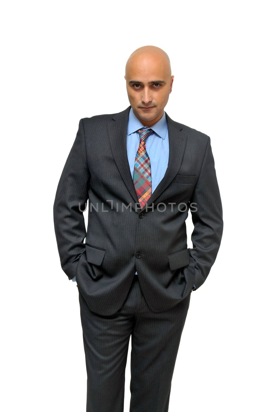 Businessman portrait isolated in white
