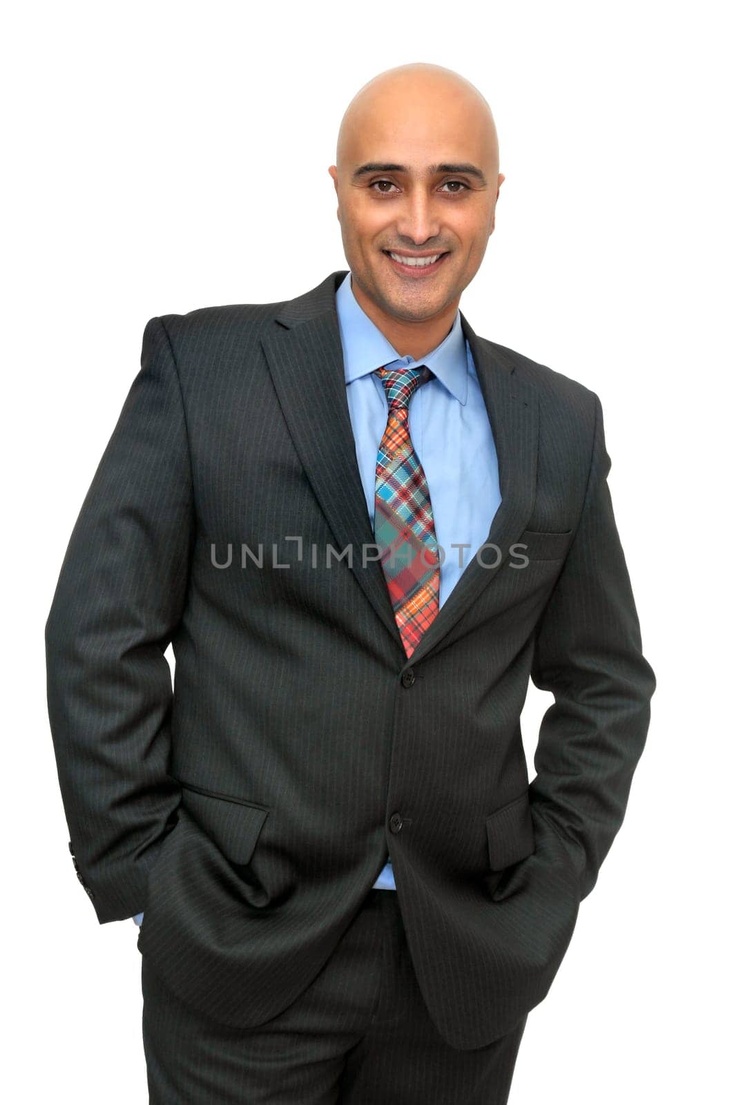 Businessman portrait isolated in white