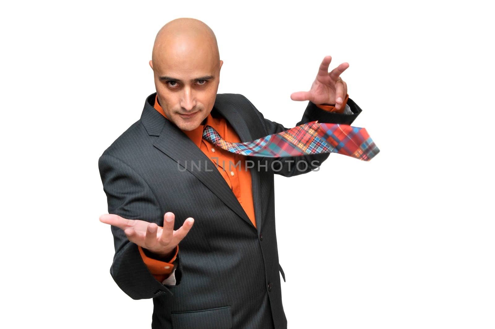 Businessman portrait isolated in white