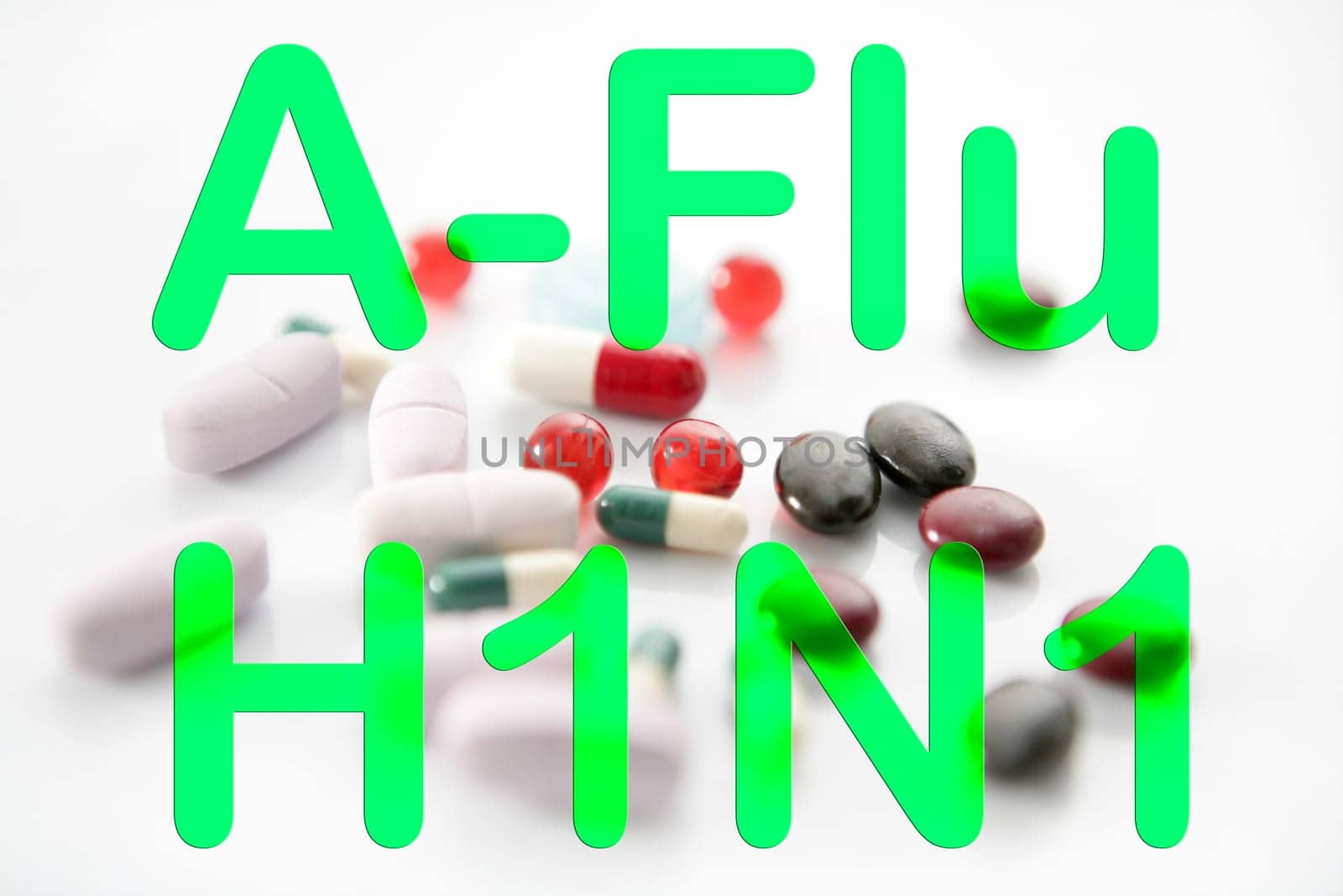 Medicine pills A h1n1 treatment vaccine health metaphor