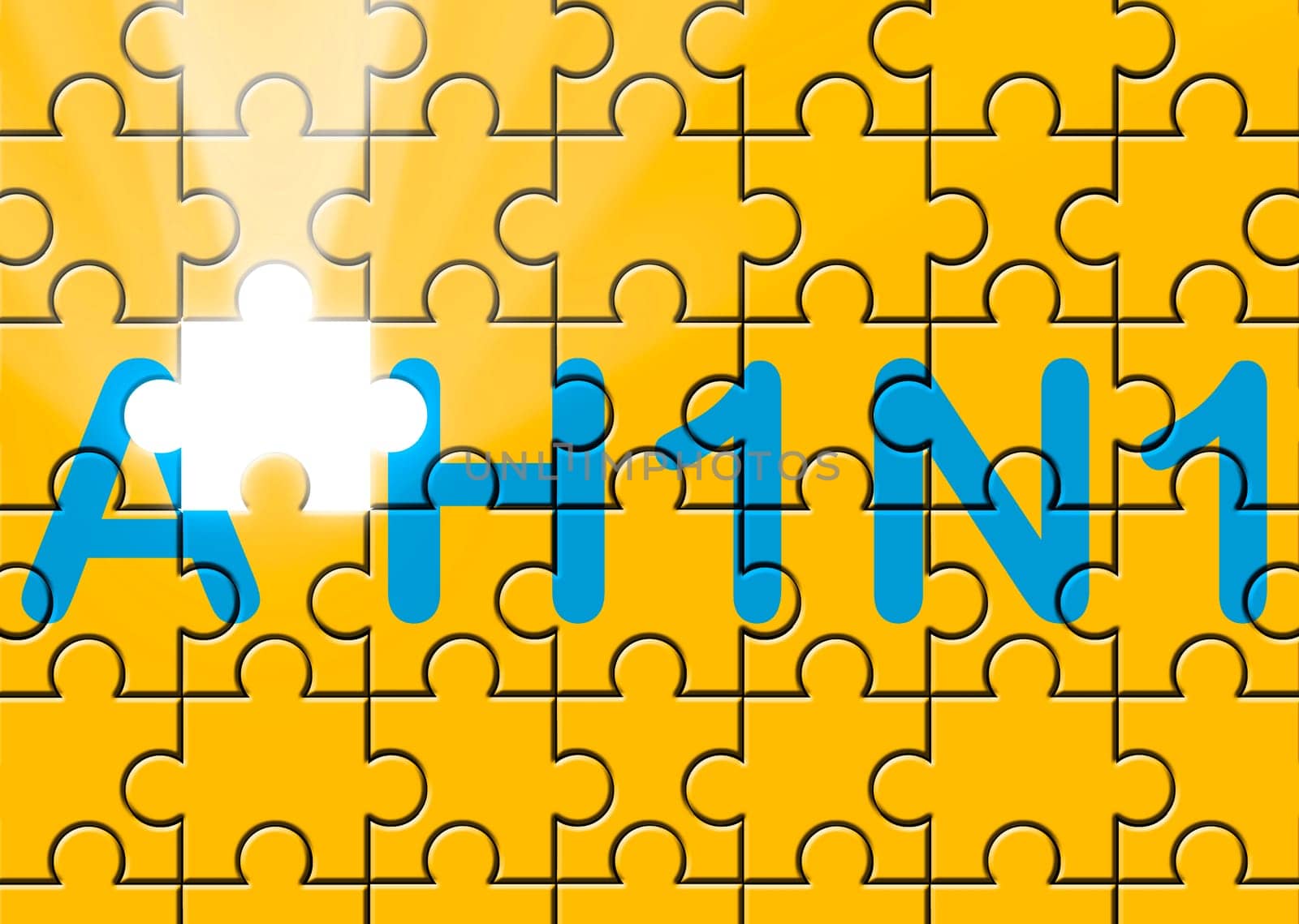 puzzle with missing piece swine AH1N1 text flu metaphor