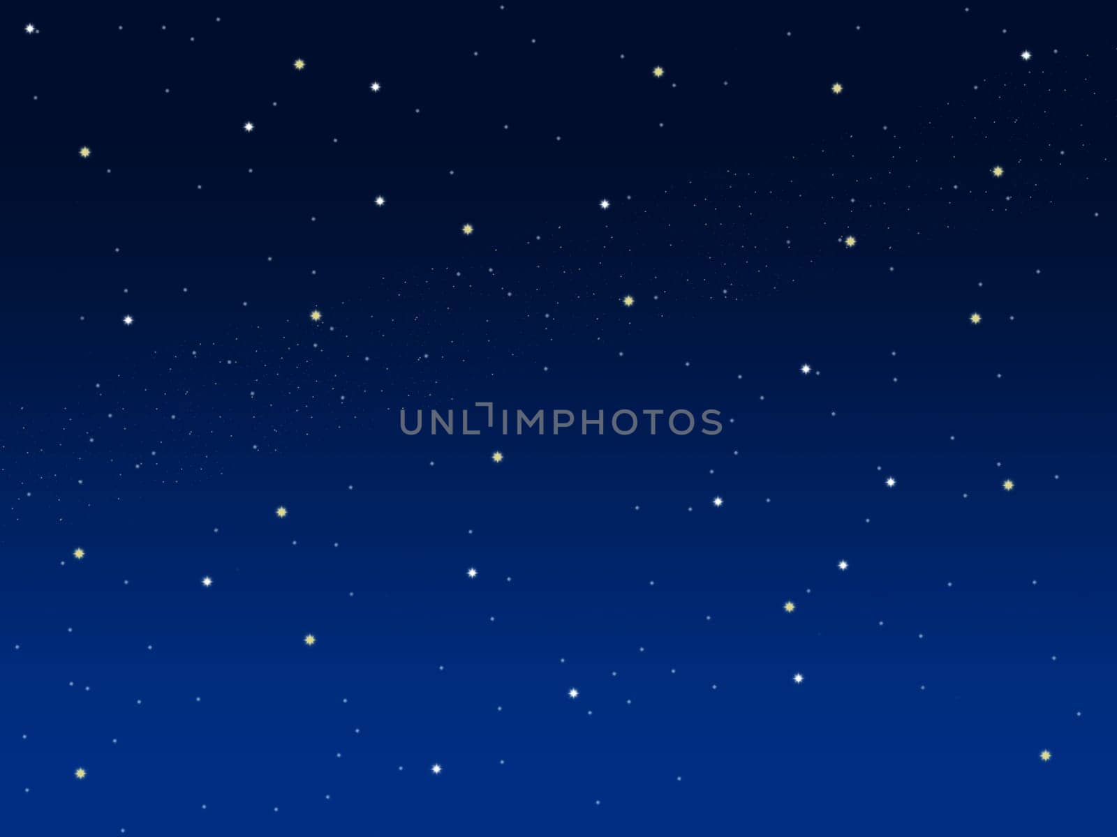 Blue sky illustration background with little stars space view