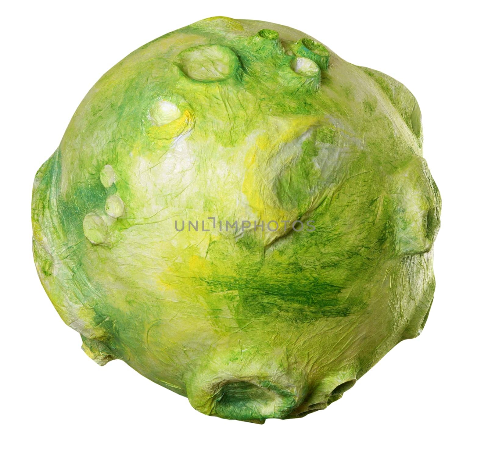 Colorful fantasy space handmade planet isolated on white