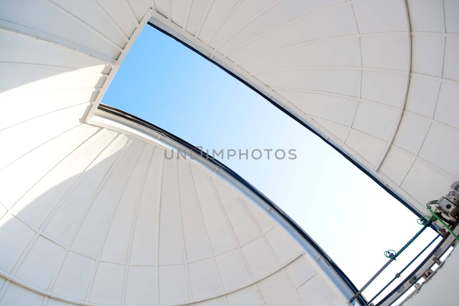 astronomical observatory indoor white dome blue sky window