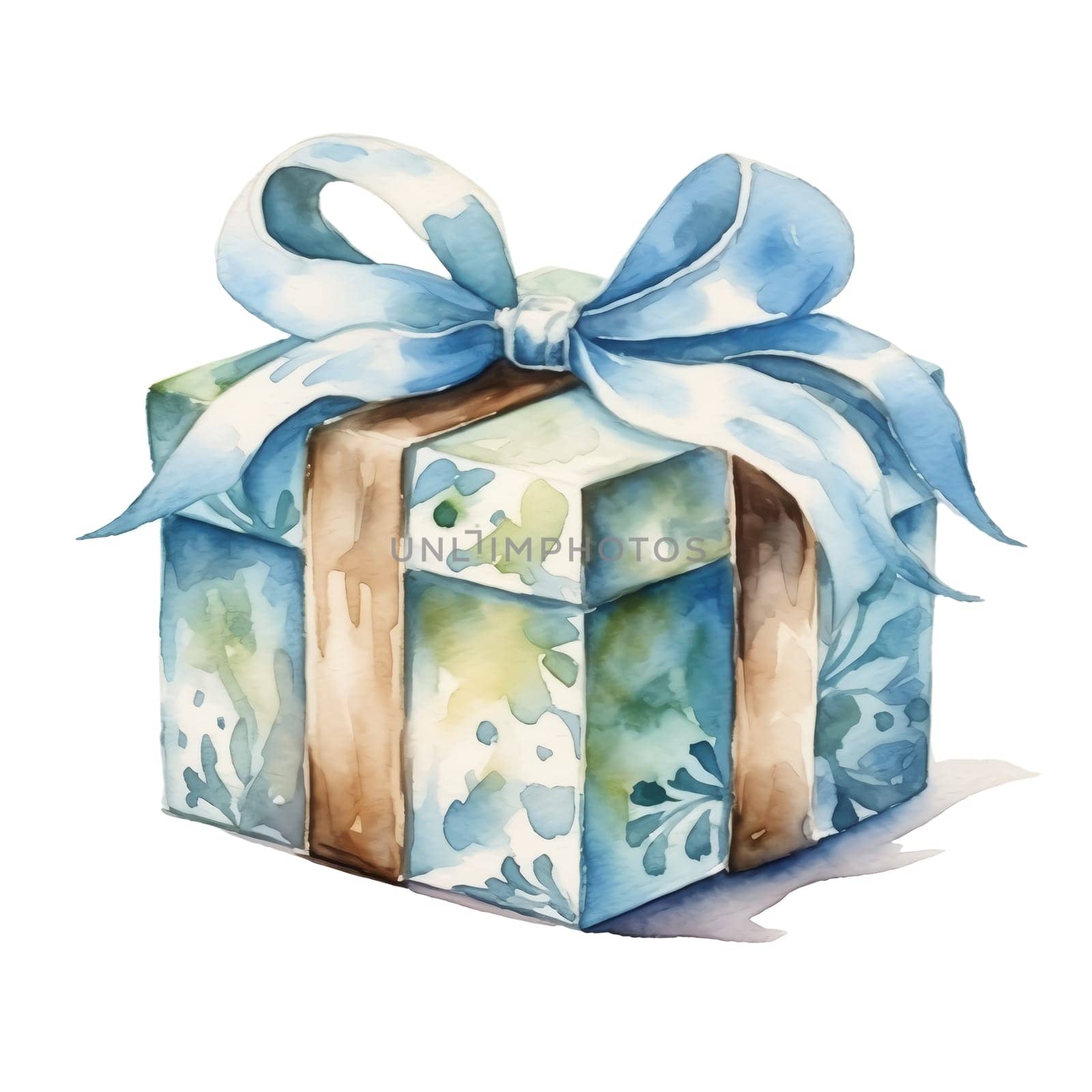 Watercolor Christmas Gifts Clipart, Christmas Watercolor Presents. by AndreyKENO