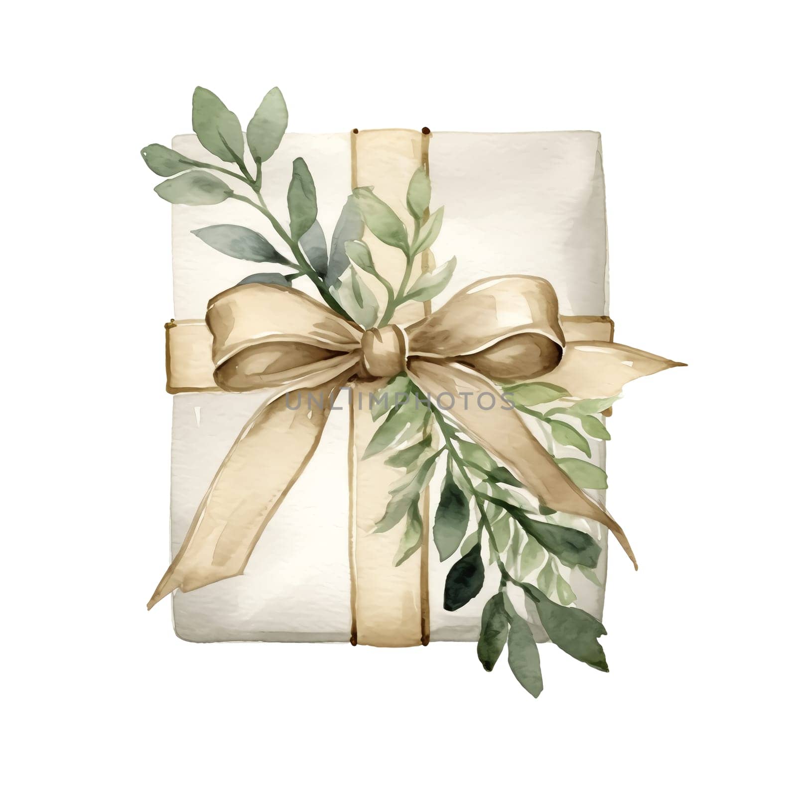 Watercolor Christmas Gifts Clipart, Christmas Watercolor Presents. by AndreyKENO