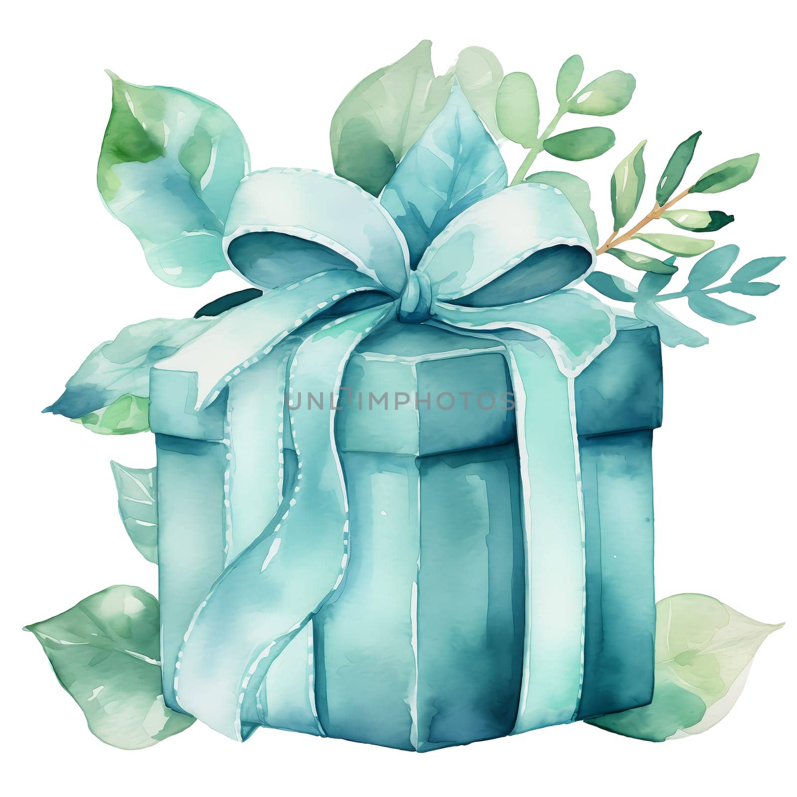 Watercolor Christmas Gifts Clipart, Christmas Watercolor Presents. by AndreyKENO