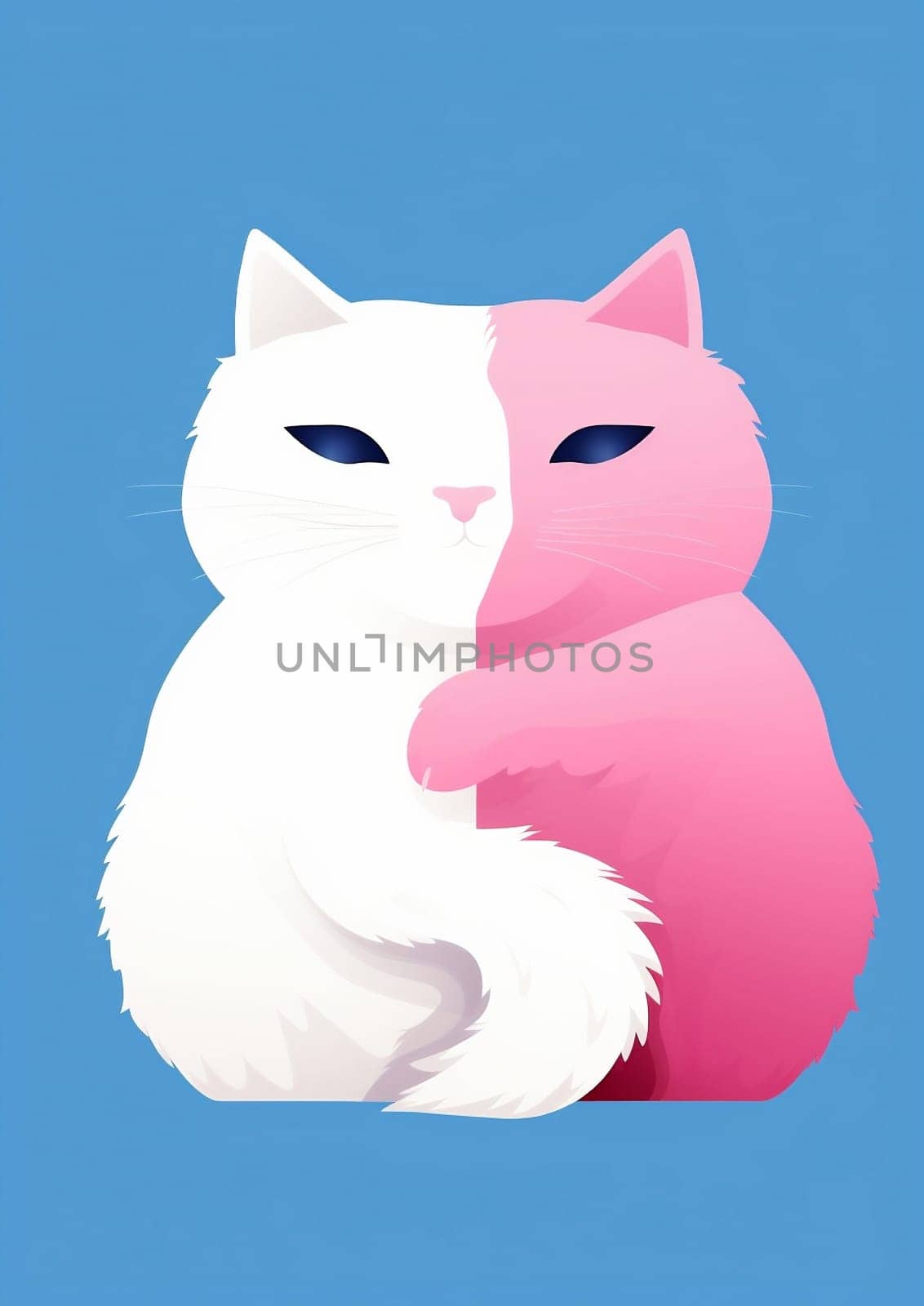 Cartoon design abstract character graphic illustration kitten art colorful animal happy pets cats background print drawing feline cute