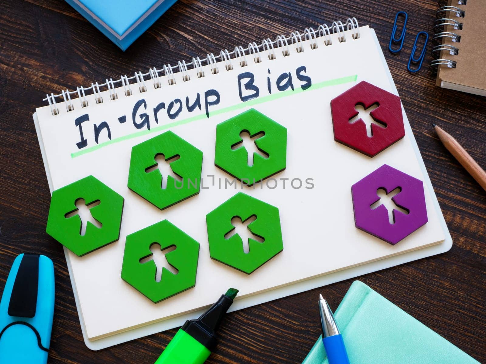 In-group bias inscription and figurines. by designer491