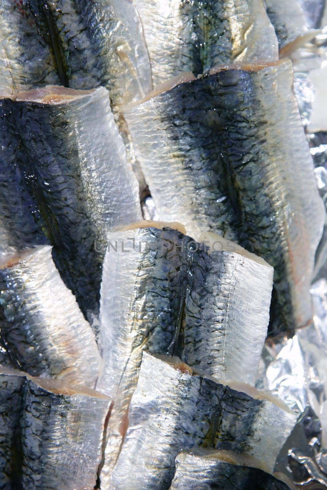 Sardine fish raw fillet skin texture on the marketplace