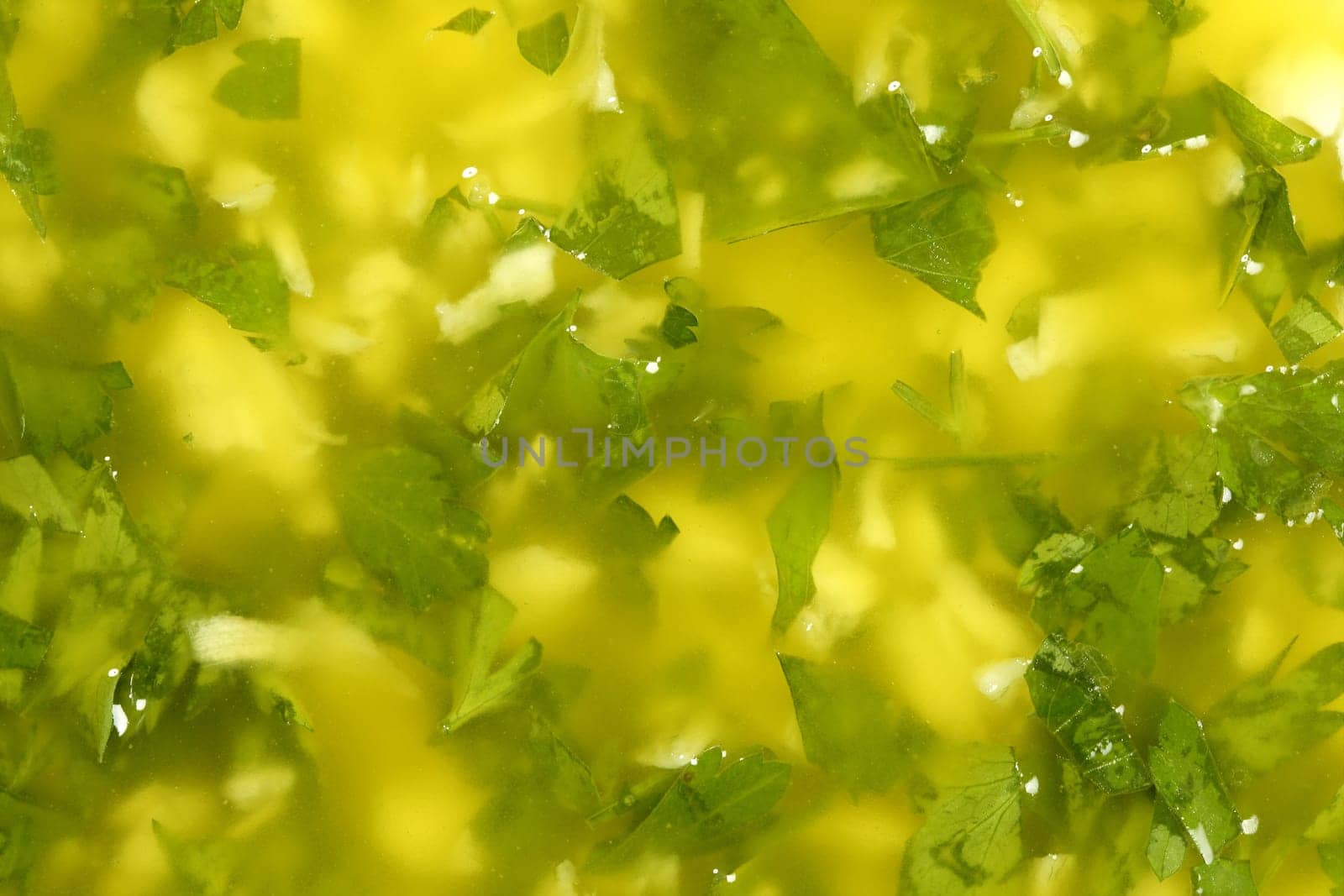 garlic lemon and parsley sauce mediterranean food texture