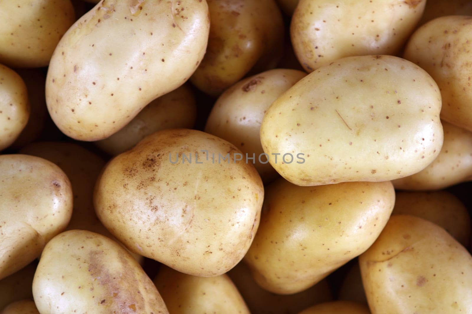potatoes on stack market shop texture background