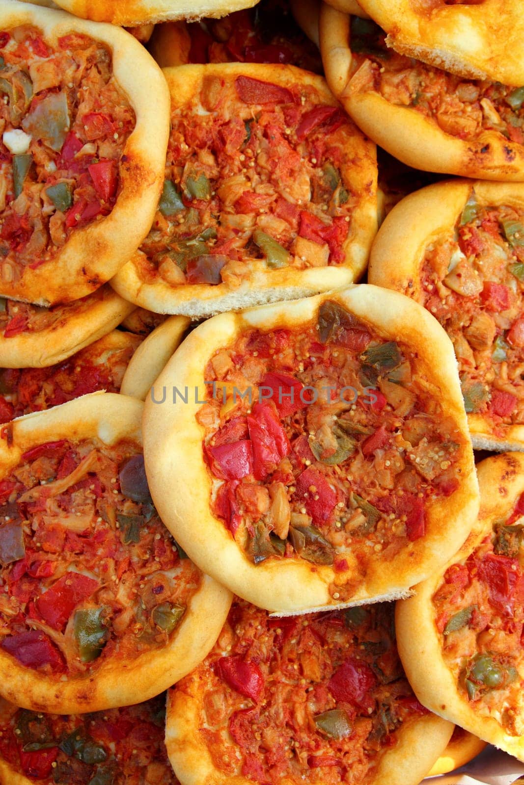 Coca de Dacsa mediterranean pizza from Spain Alicante