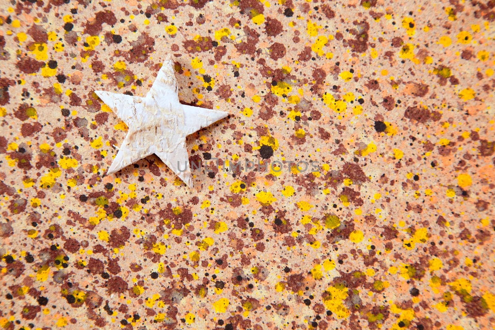 christmas  stars on recycled paper background