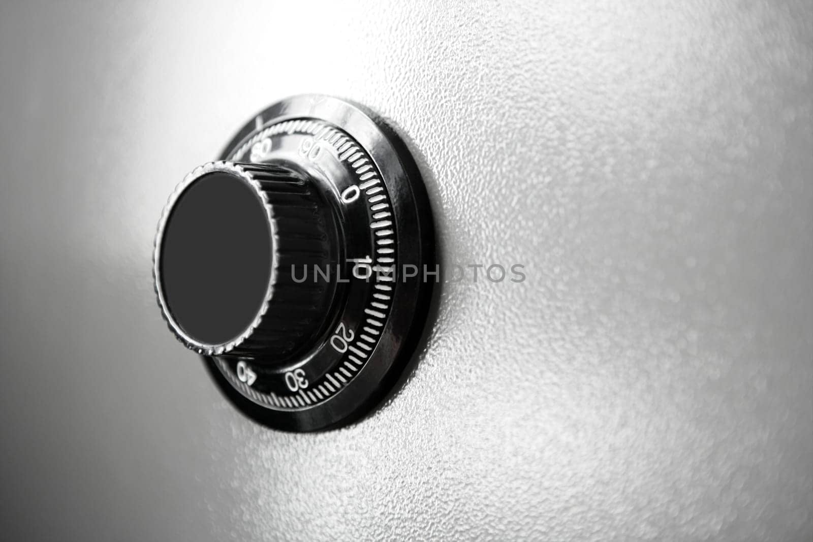 Safe gray steel box detail such a currency safety business metaphor