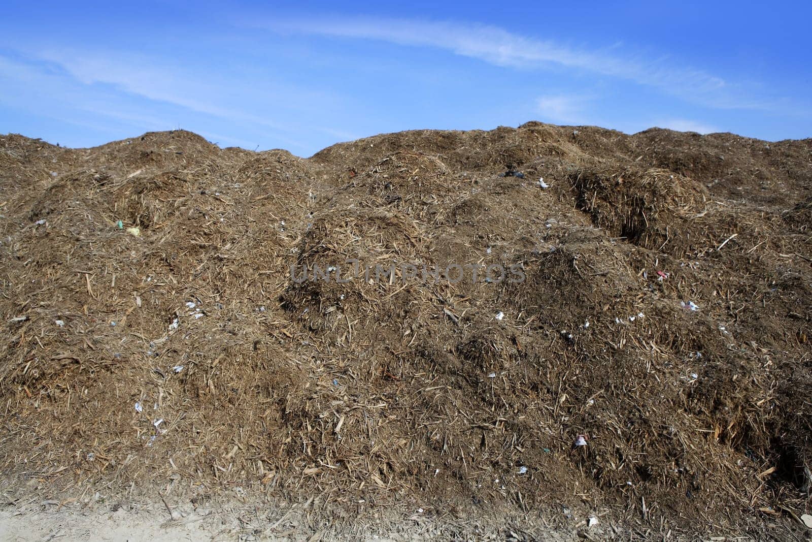 composting ecological compost  warehouse blue sky