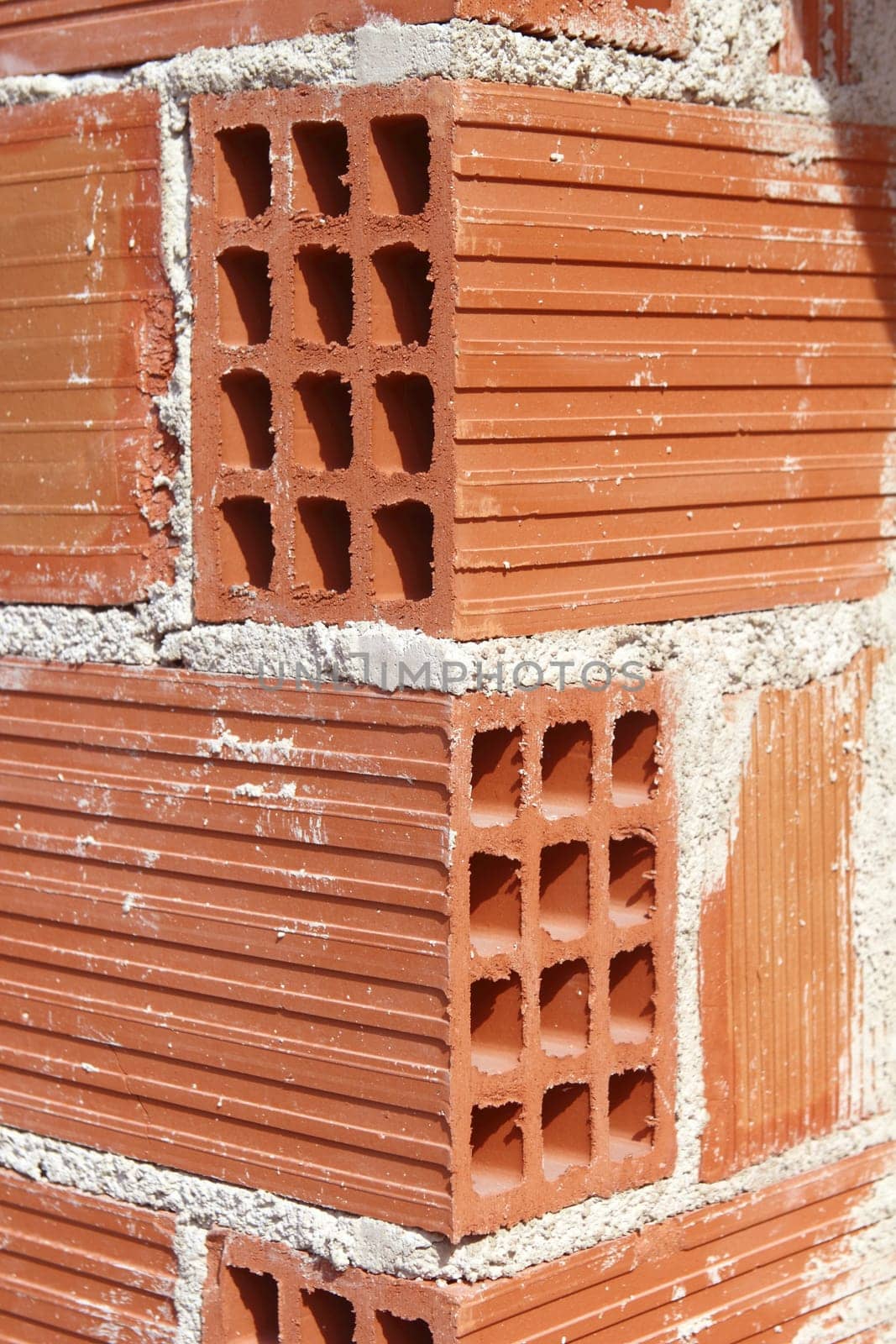 brick corner edge red construction clay bricks hollow airbrick