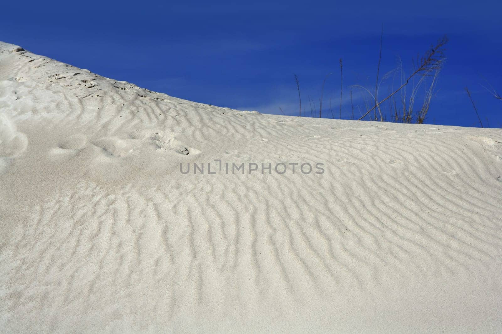 white sand mound quarry like a moon landscape