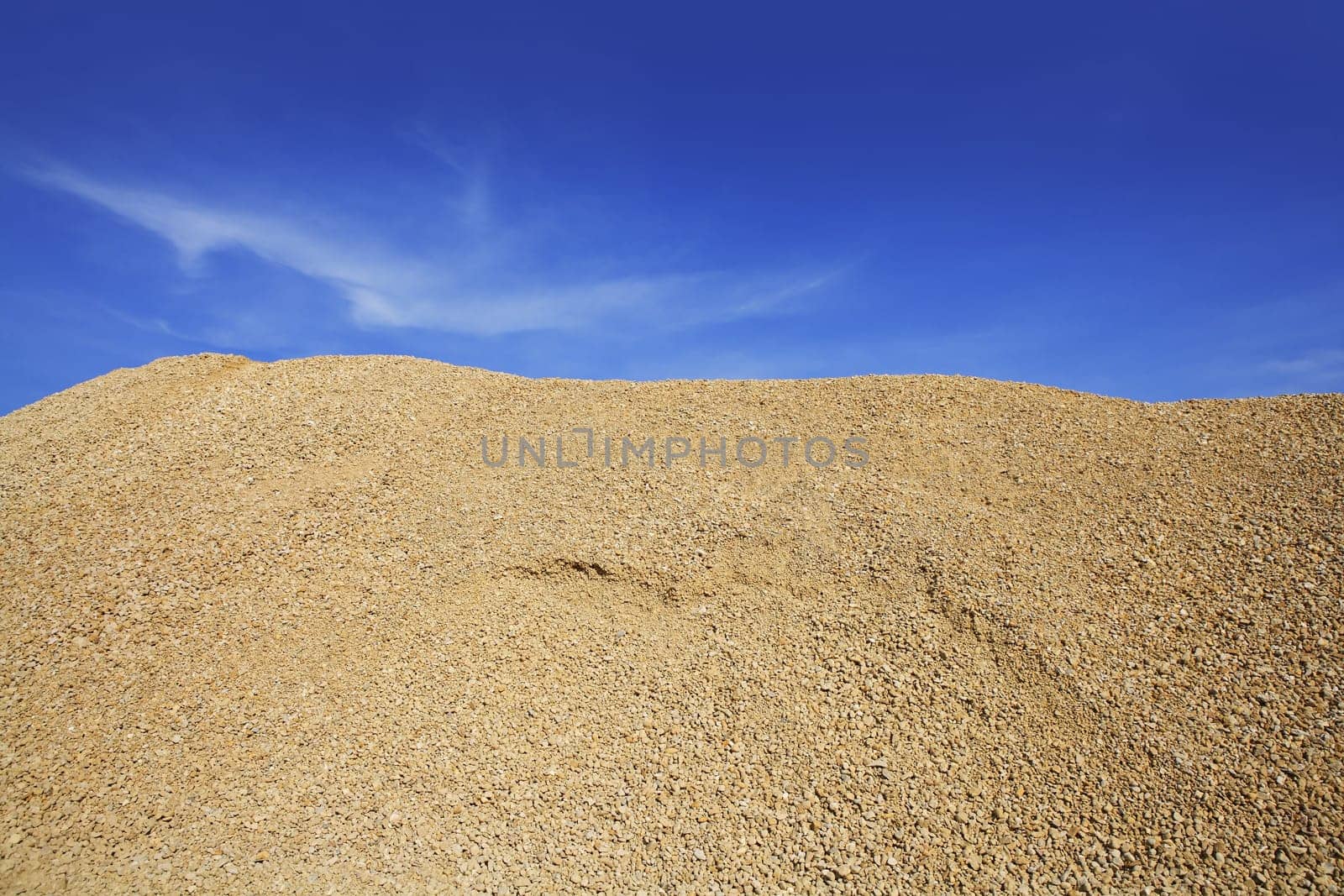 yellow gravel sand quarry mountain for construction concrete