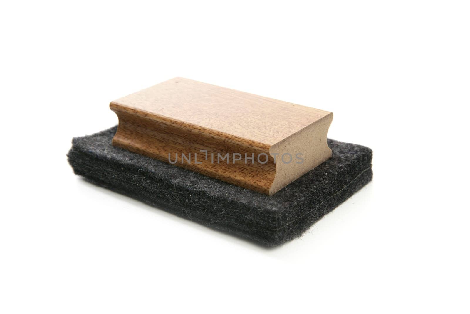 Chalkboard cleaner sponge for blackboard chalk isolated on white