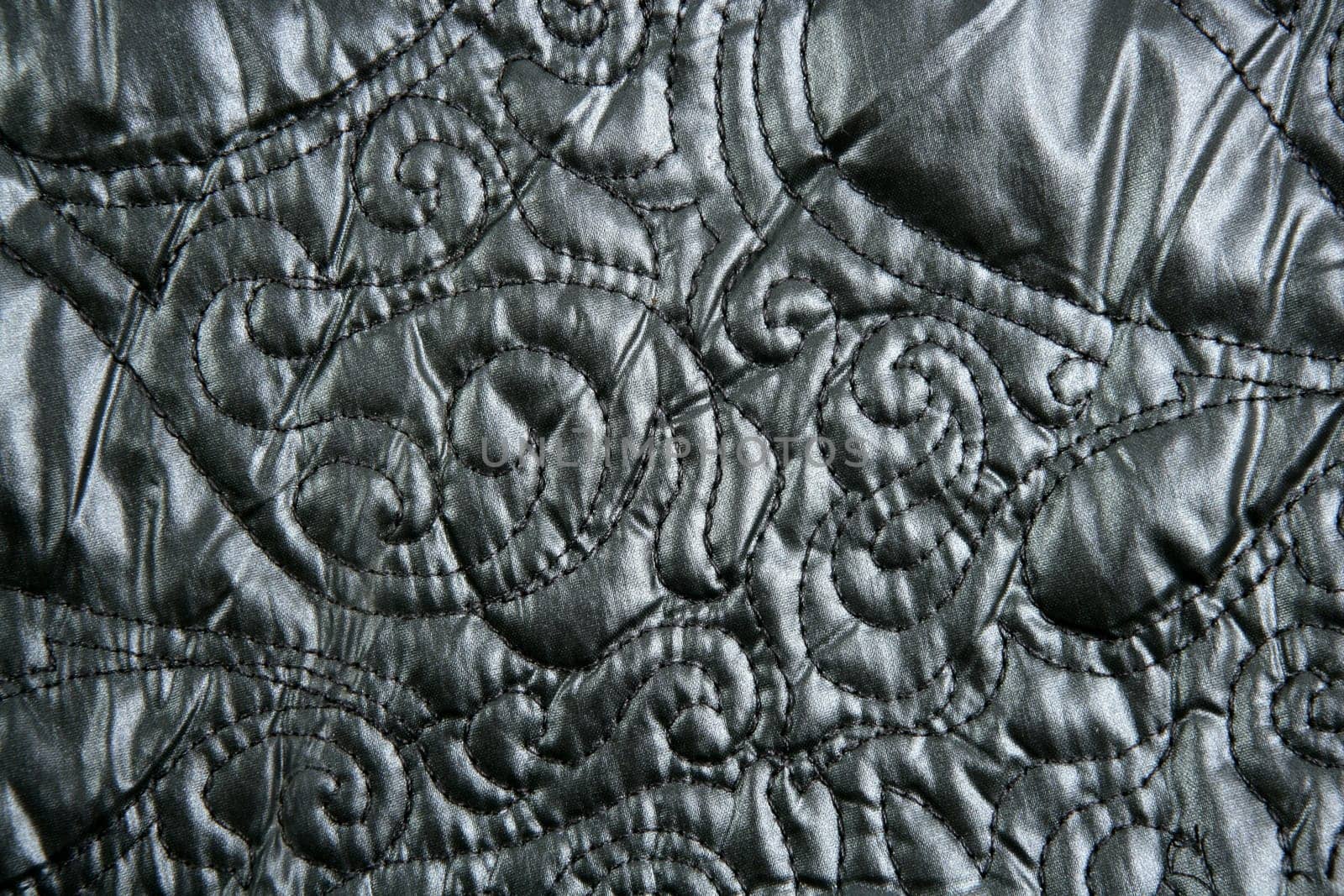 Fashion sewn nylon imitatingem bossed black metal