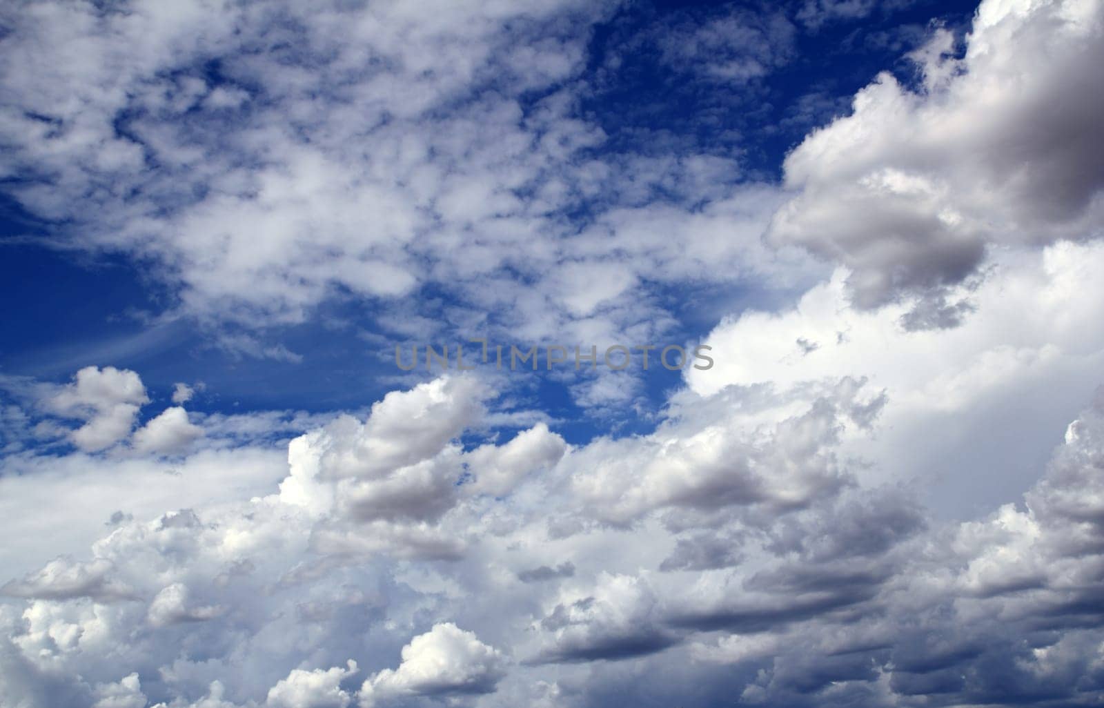 blue sky skyscape with clouds dramatic shapes background