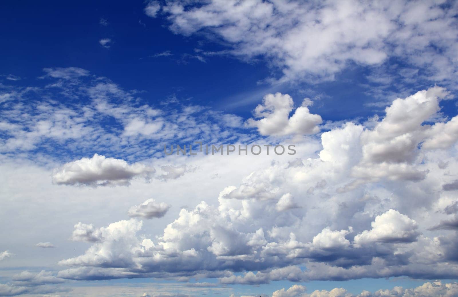 blue sky skyscape with clouds dramatic shapes background